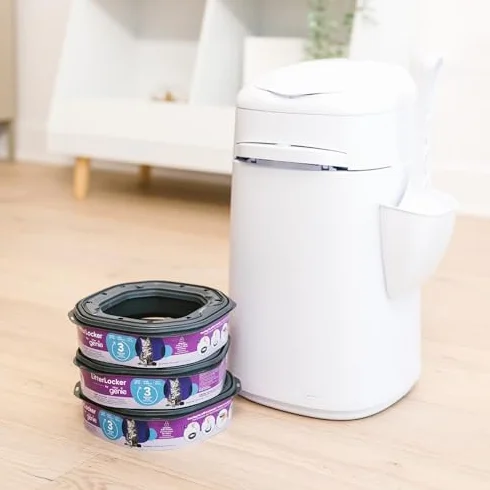 Litter Genie Zestaw 3 ośmiokątnych wkładów do kosza na śmieci LitterLocker i Fashion Kosz na śmieci