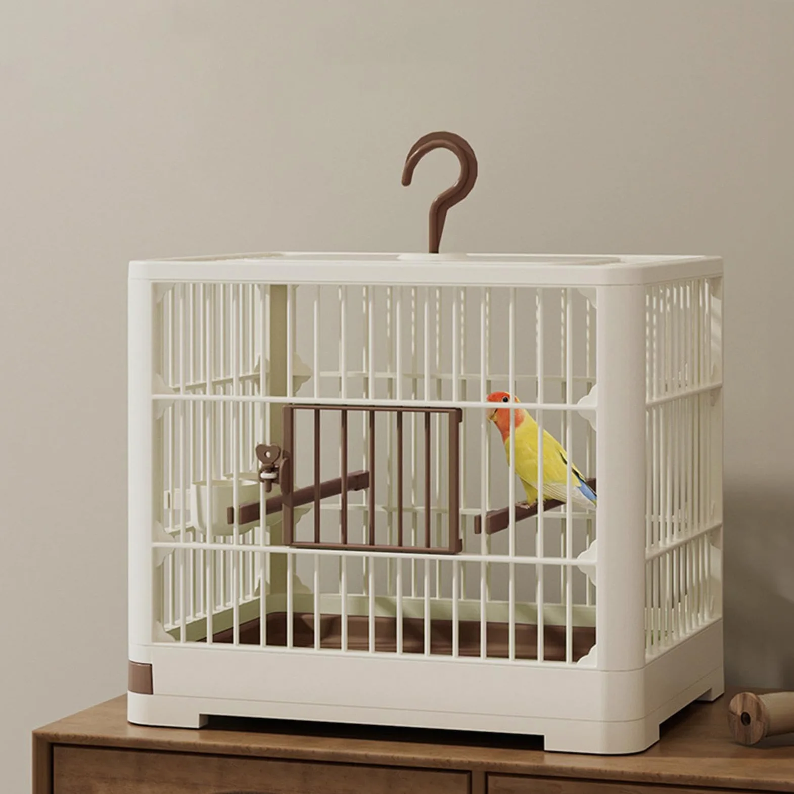 Mały ptak Travel Cage, przenośny pojemnik na ptaki, pojemnik podróżny dla ptaków | Lekka klatka dla ptaków, wieszak na hak, torba podróżna dla ptaków, z drążkiem do parakeetów, Finches, Parrots, Lovebir