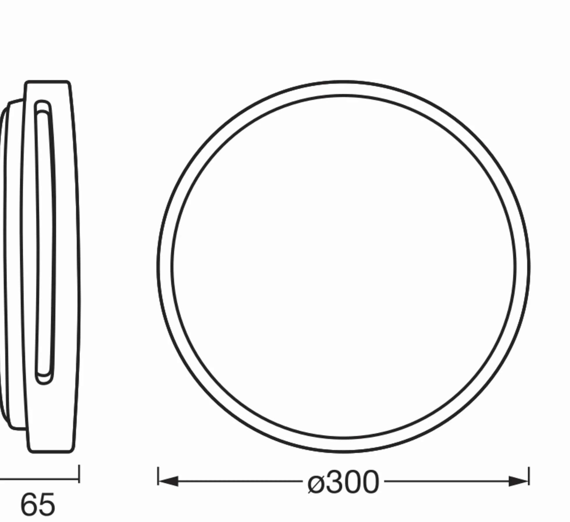 OSRAM ORBIS Woodburry lampa ścienna/sufitowa LED z dekorem drewnianym, 16 W, 1000 lm, 3000 K, średnica 300 mm, przyjazna ciepła biel 830, stopień ochrony IP20, w komplecie śruby montażowe i kołki