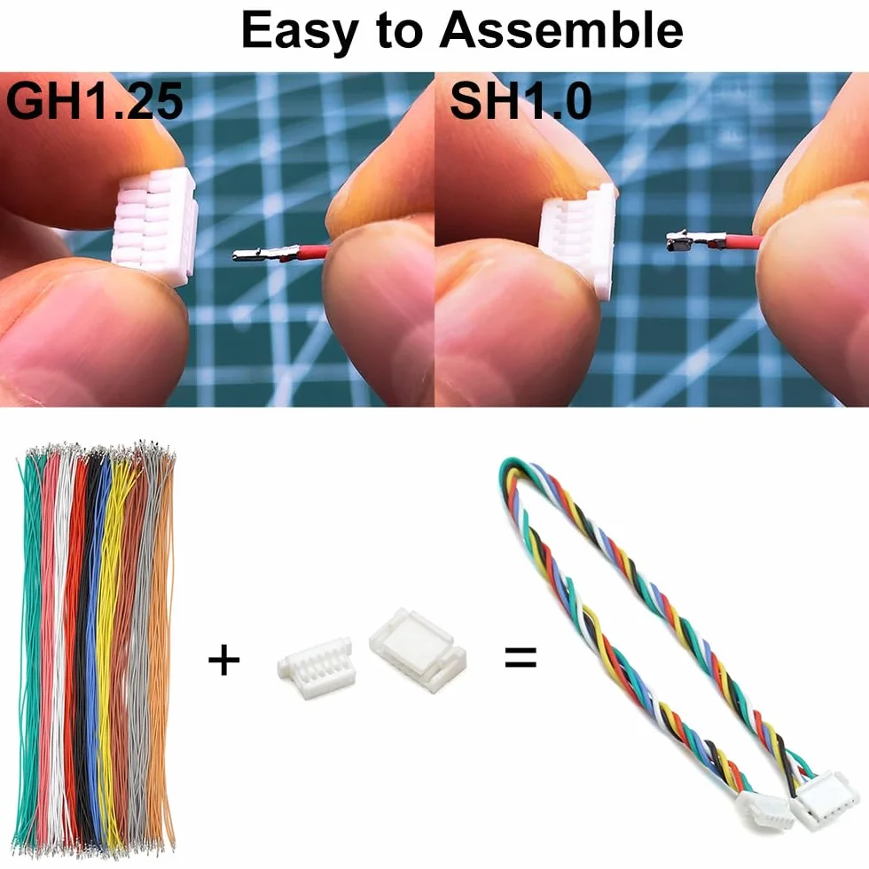 Zestaw kabli i złączy JST GH 1,25 mm SH 1,0 mm do Pixhawk Cube 6C 6X Pixhawk4