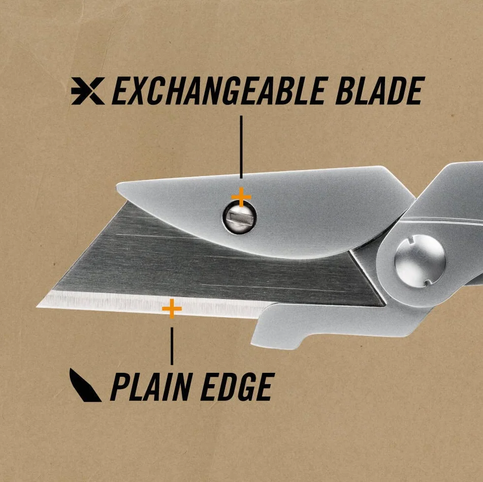 Gerber Nóż Cutter, EAB Utility Lite, składany, długość ostrza: 3,8 cm, stal nierdzewna, srebrny, 31-003036