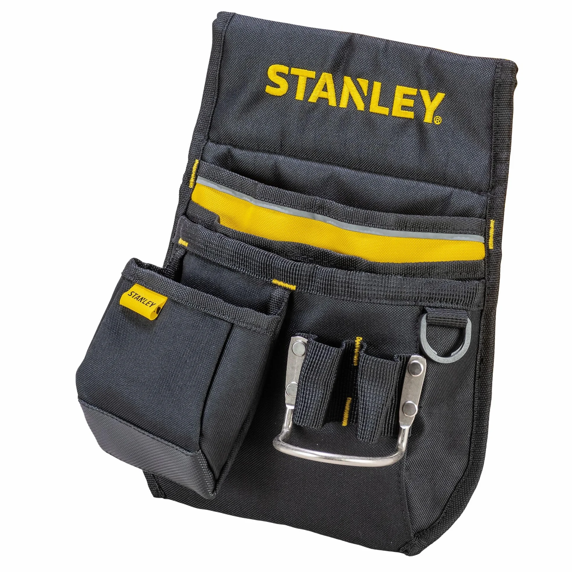 Stanley Torba na pasek/pasek narzędziowy (33,2 x 23,5 x 7,5 cm, nylon 600 denier, z 2 kieszeniami na paznokcie, 1 uchwytem na młotek i 1 kieszonką mierniczą, łatwo dostępne przegródki) 1-96-181