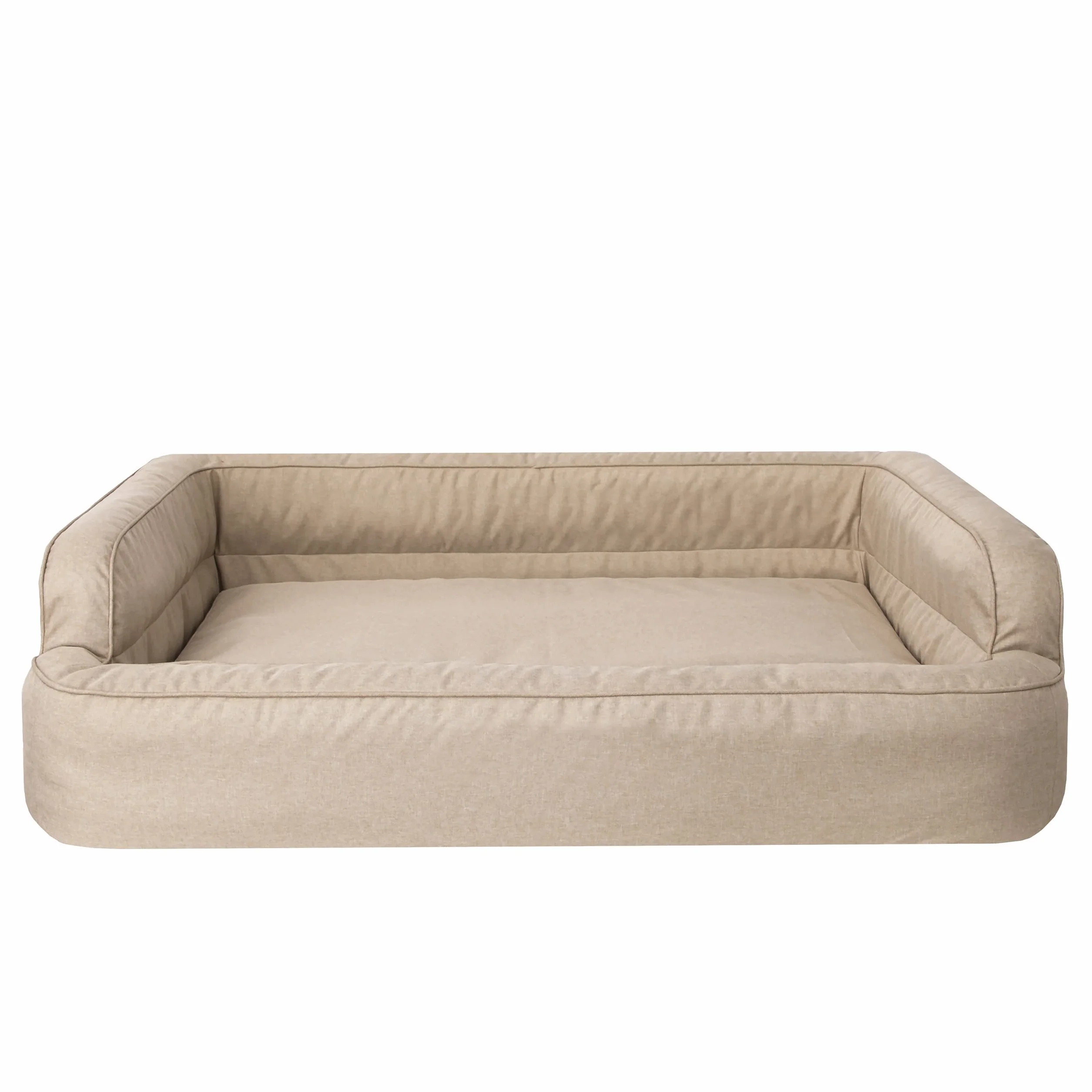 PillowPrim Legowisko dla Psa i Kota - Zdejmowana Poszewka, Poduszka, Miejsce do Spania, Sofa - Beżowe, XXL: 117 x 79 cm