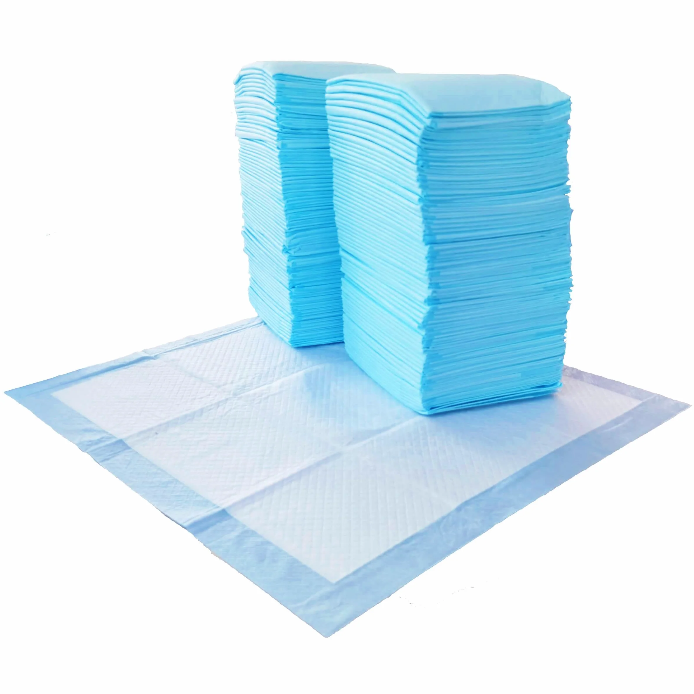 Amazon Basics Szczelne podkładki dla psa do nauki sikania, 5-warstwowe, zapachowe, 55,9 x 55,9 cm, 1 opakowanie, standardowe (100 sztuk), niebieskie