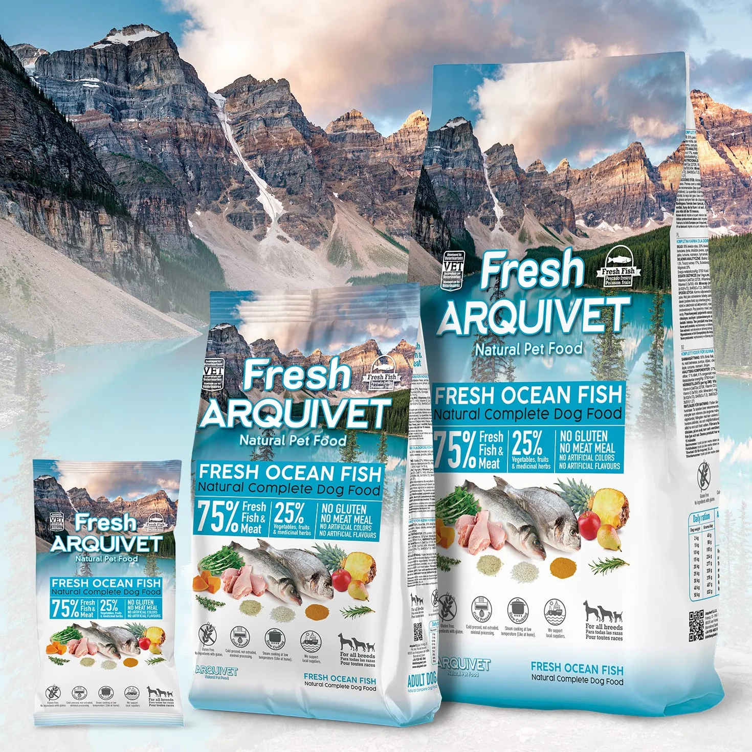 Arquivet Fresh Ocean Fish 2,5 kg Karma pełnoporcjowa dla psów Świeże ryby i mięso