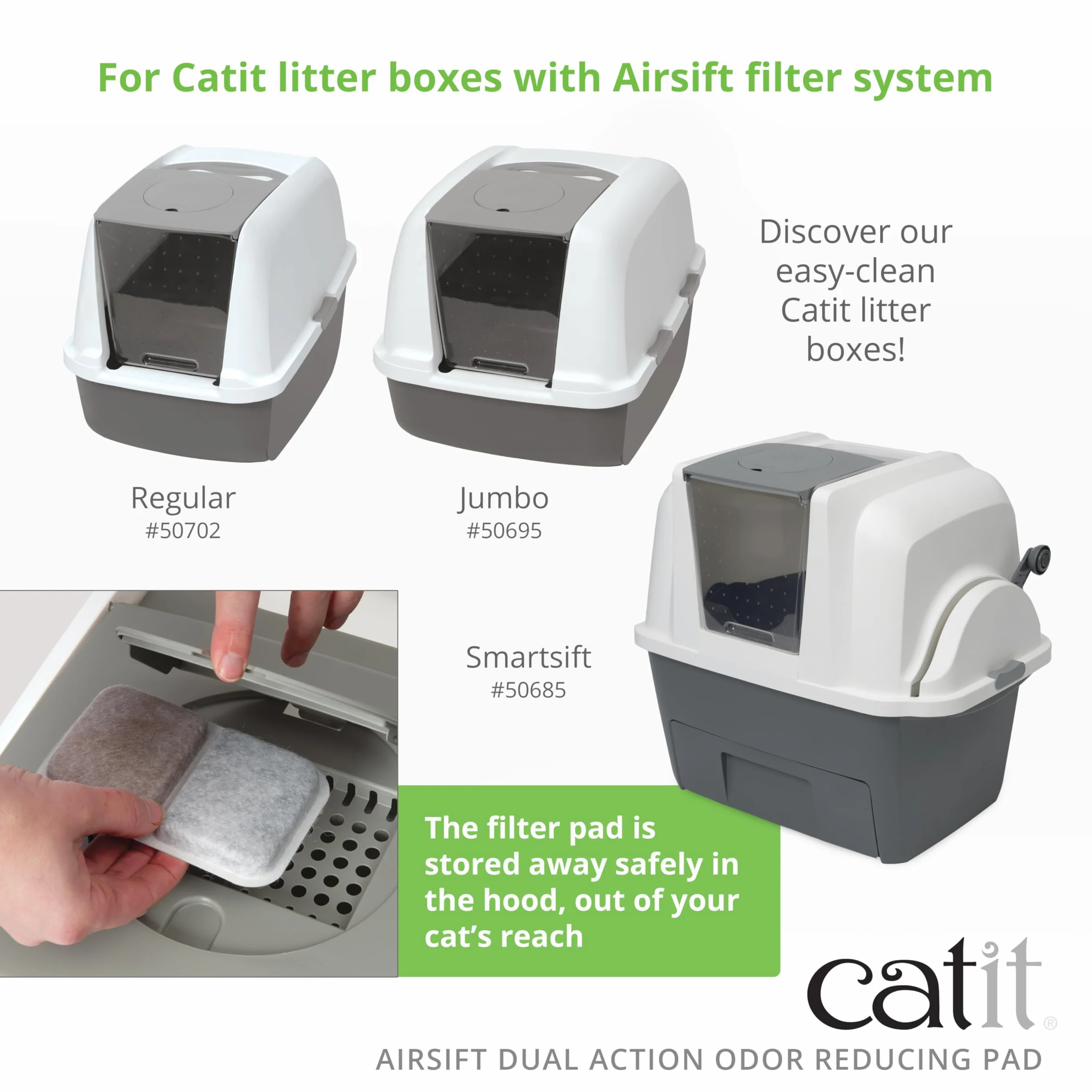 Catit AiRSiFT Dual Action Pad, podkładka zapachowa kuwety, 2 sztuki