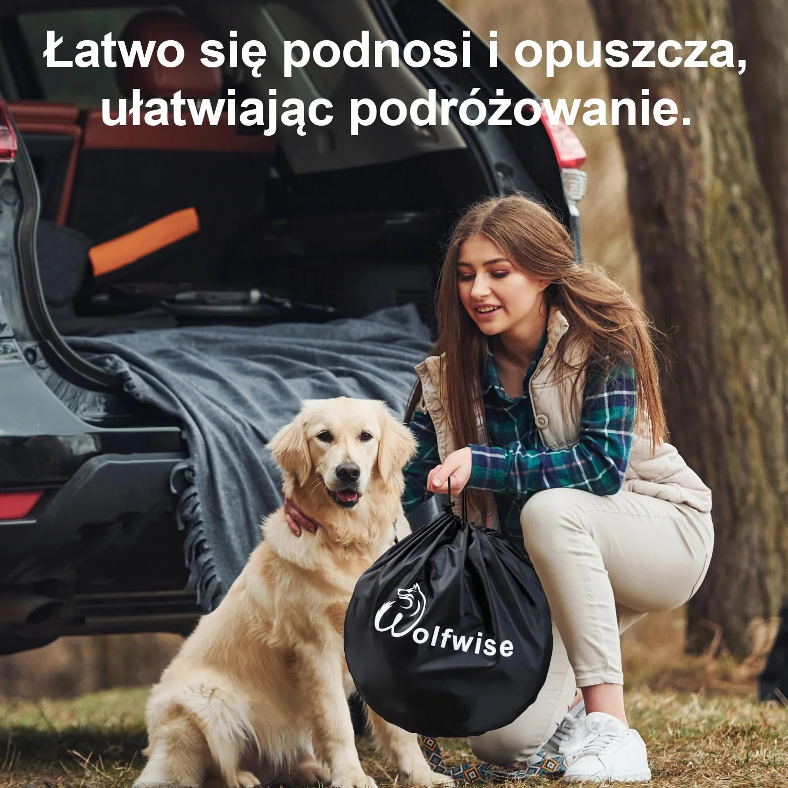 Wolfwise kojec dla zwierząt, przenośna klatka, 600D Oxford, przenośna klatka dla szczeniąt, klatka dla kota do użytku na zewnątrz podczas podróży kempingowych z torbą do przenoszenia, Średni, zielony