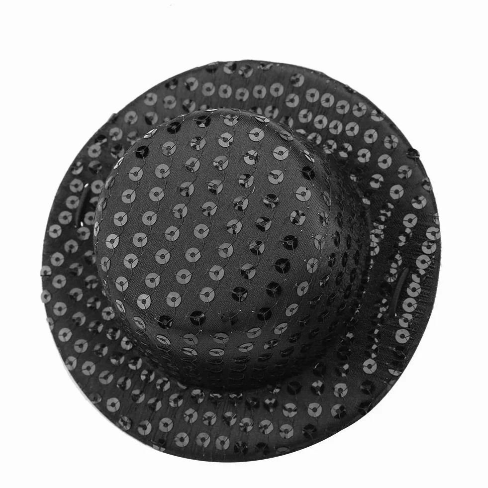 Czapka dla psa Czapka dla psa Czapka dla zwierząt Zestaw muszek Czarna czapka z cekinami Psy Koty Modny Chowana czapka Muszka Zestaw na Boże Narodzenie Urodziny Festiwal