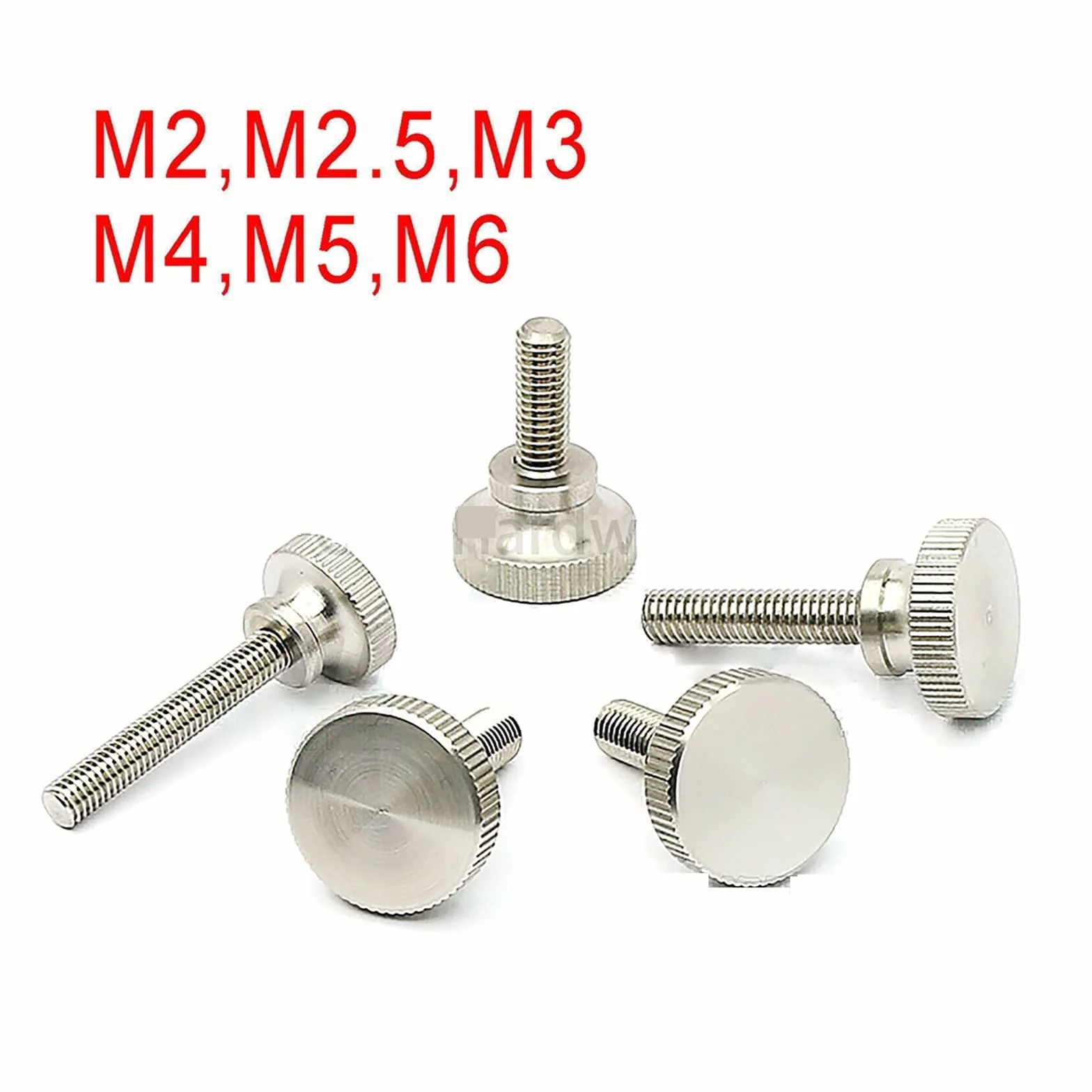 Śruby radełkowane M2 M2.5 M3 M4 M5 M6 303 uchwyt ręczny ze stali nierdzewnej śruby długość 3-35mm dla DIY komputer samochodowy (Color : 10 PCS, Size : M6 x 35 mm)