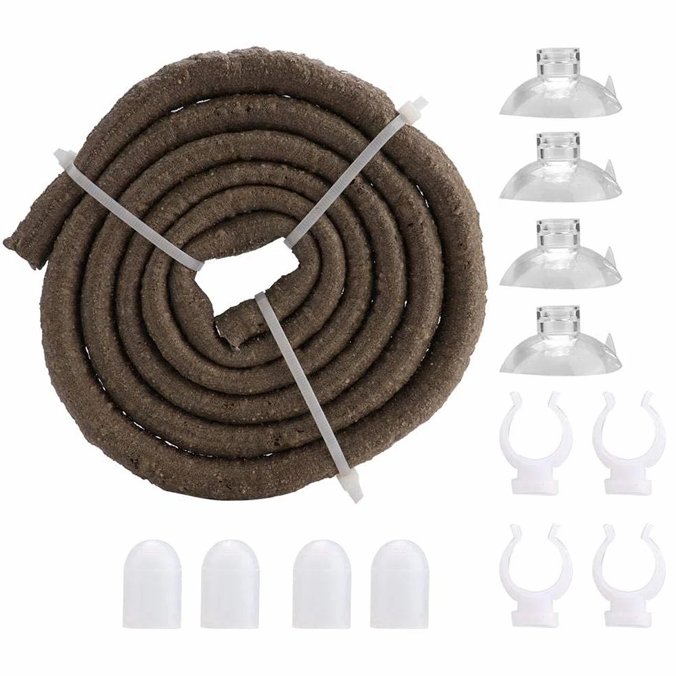 Gałąź wspinaczkowa dla gadów 4,92 stopy Elastyczny gad Jungle Vines Terrarium Rattan Pet Habitat Decor z przyssawkami dla jaszczurek Wspinaczka po gekonach (L)