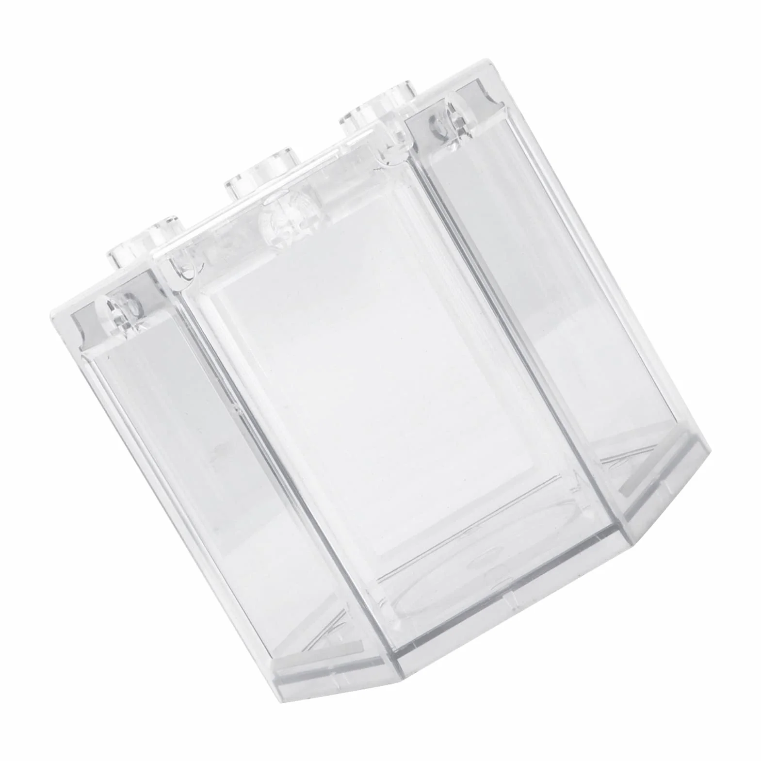 Mały Akwarium 12 x 10,5 x 11 cm - Plastikowy, Przezroczysty Sześciokąt do Układania w Stosy dla Ryb, Wewnętrzny Zbiornik Super Odporny na Upadki