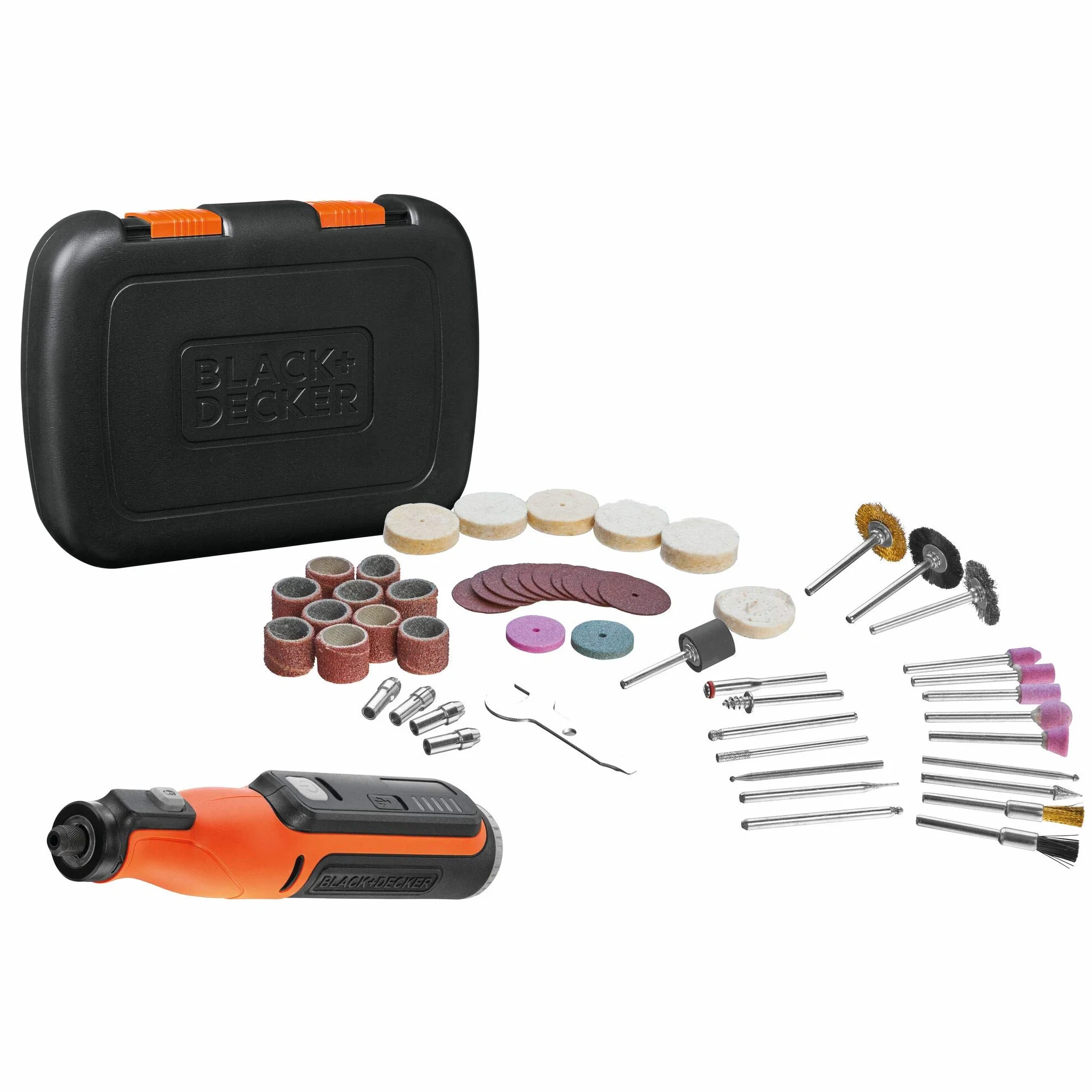 BLACK+DECKER BCRT8IK-XJ Wielofunkcyjny obrotowy 7.2V, 1.5 Ah, 53 Akcesoria w Teczce, 7.2 V