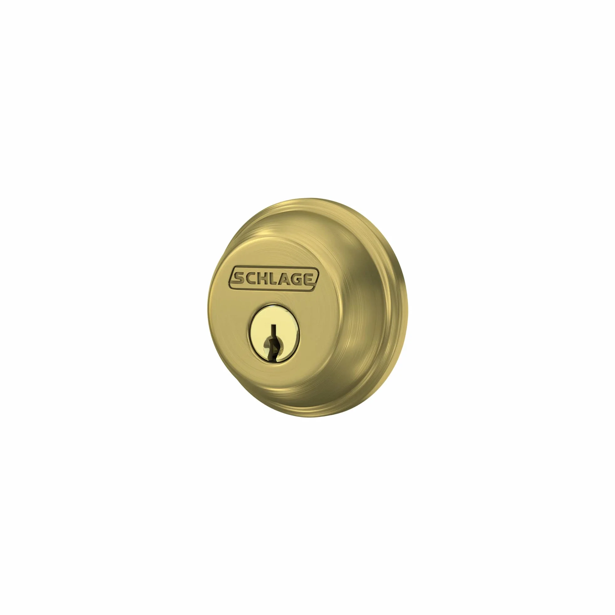 SCHLAGE Lock Company Zamek zasuwkowy, jednocylindrowy, satynowy mosiądz (B60 N 608)