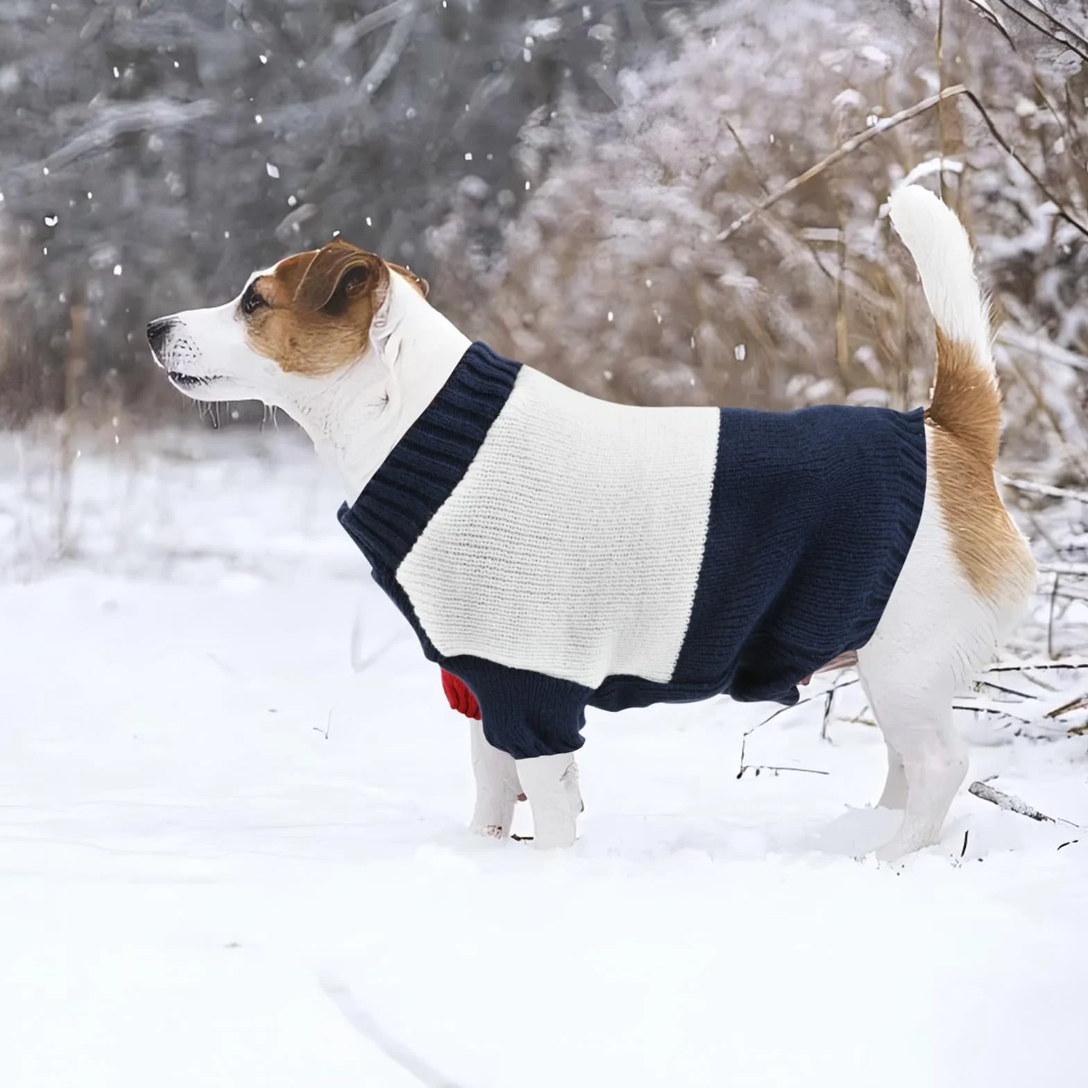 Sweter dla psa, elastyczny, miękki, pulower, zimowa kamizelka dla psa, komfort i ciepło, golf, dzianinowe ubrania dla psów, kolor, żywy, łatwy do zakładania psa, bluza dla psów, dziewcząt, chłopców
