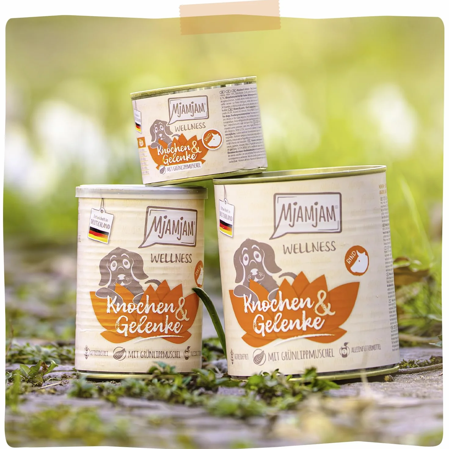 MjAMjAM - Mokra karma premium dla psów - Wellness - Kości i stawy - Wołowina, 6 opakowań (6x200g), bez zbóż