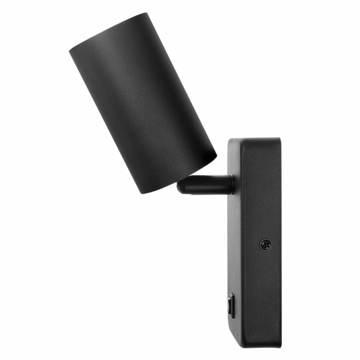 Maclean MCE369 lampa ścienna GU10 z przełącznikiem maks. 40 W | obrotowy punkt | nowoczesne wzornictwo do salonu, sypialni i korytarza | 55 x 100 mm (czarna, bez żarówek)