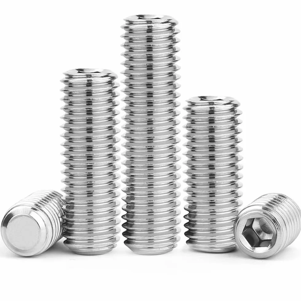 M5 x (8-30mm) Śruby Bez Głowy do Metalu - Śruby z Gwintem z Płaską Głową Sześciokątną Srebrne Stal Nierdzewna 201, M5 x 30mm (20 Sztuk)
