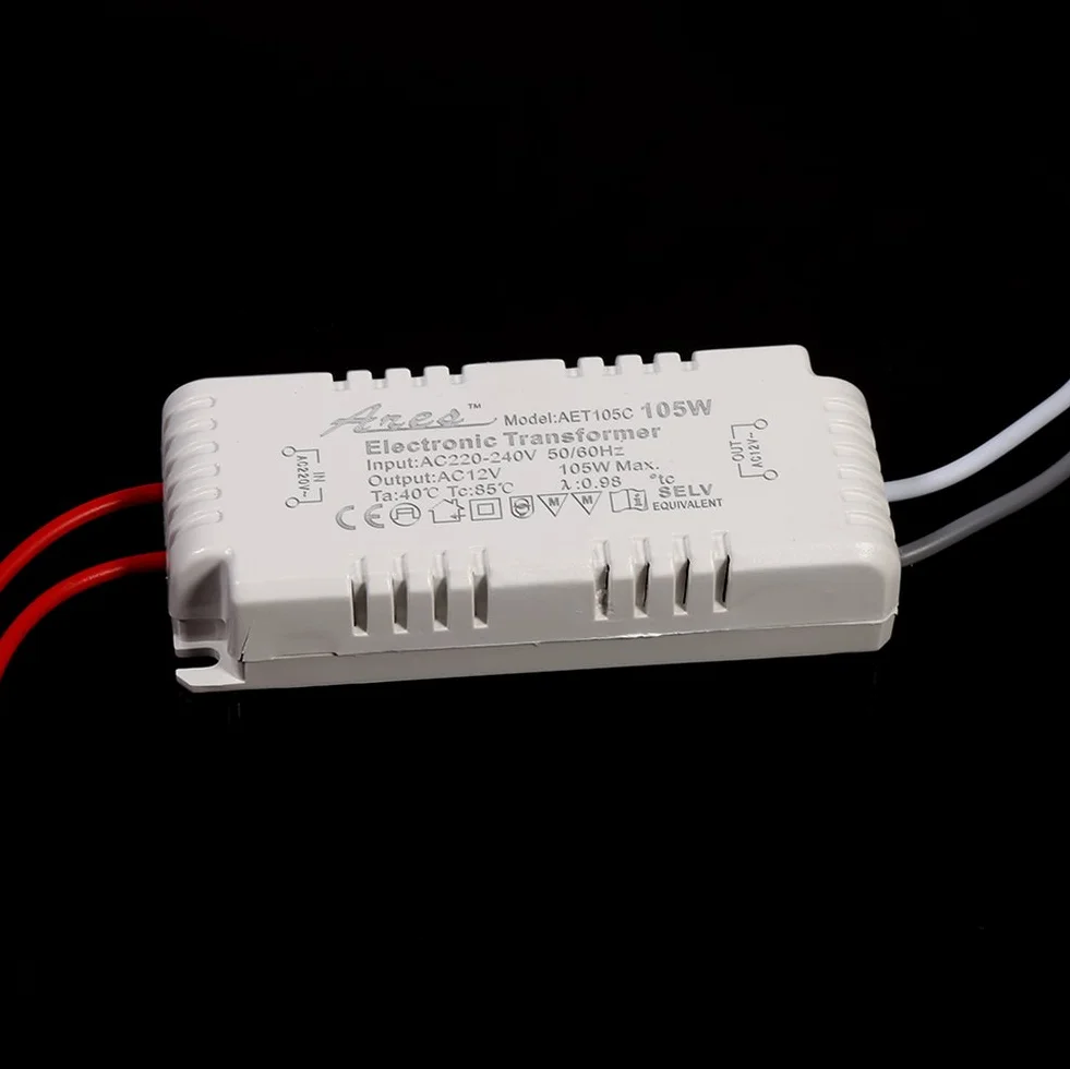 MOKT Transformator 220 V, 12 V, 105 W, transformator elektroniczny 105 W, trwały uniwersalny przetwornica napięcia do lamp LED
