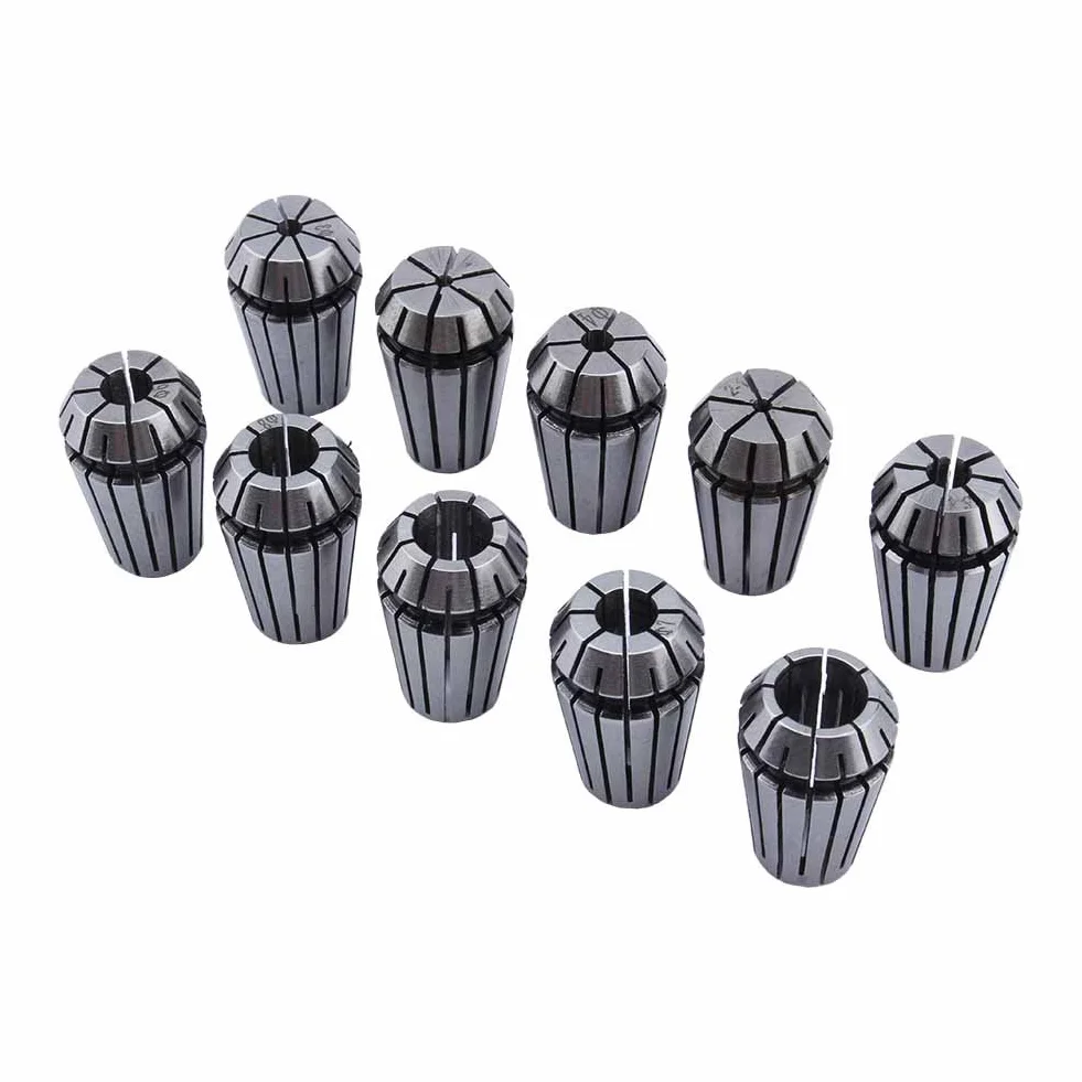10 Sztuk Uchwytów Tulei Zaciskowych, Zestaw Tulei Zaciskowych ER16 od 1 do 10 Mm, Zestaw Uchwytów Tulei Zaciskowych o Wysokiej Precyzji, Uchwyty ER16 Frezarki CNC NarzęDzia do Frezarek