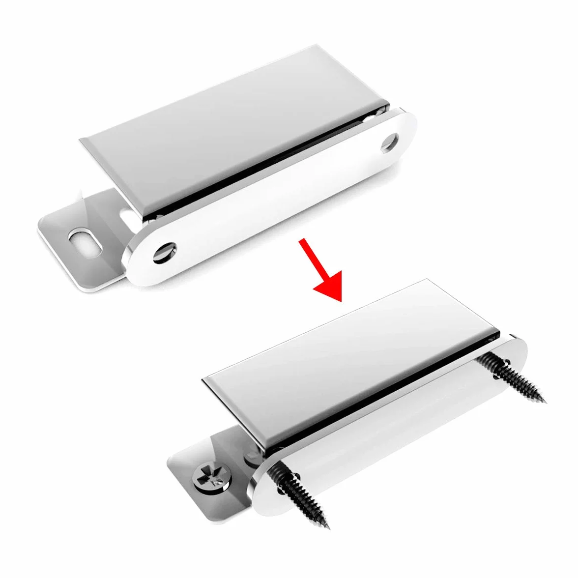 4 szt. Magnesy meblowe Zapięcie ze stali Magnes Potężny 6 kg Magnetyczny zamek do drzwi szafek kuchennych drzwi szafki szuflady