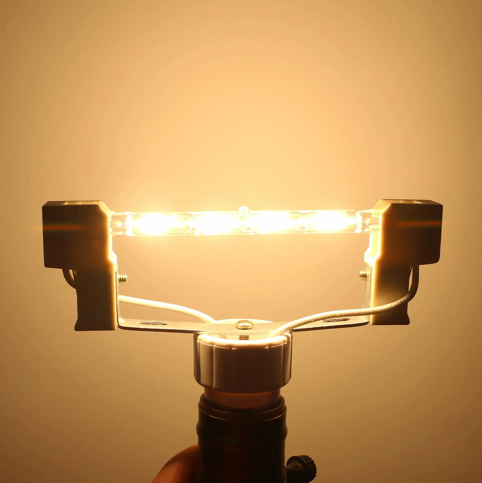 Odpowiednik 300 W R7s liniowy reflektor halogenowy 4650 lm 2700 K J118 żarówka bezpieczeństwa długość 118 mm, możliwość ściemniania - ciepła biel, 4 szt