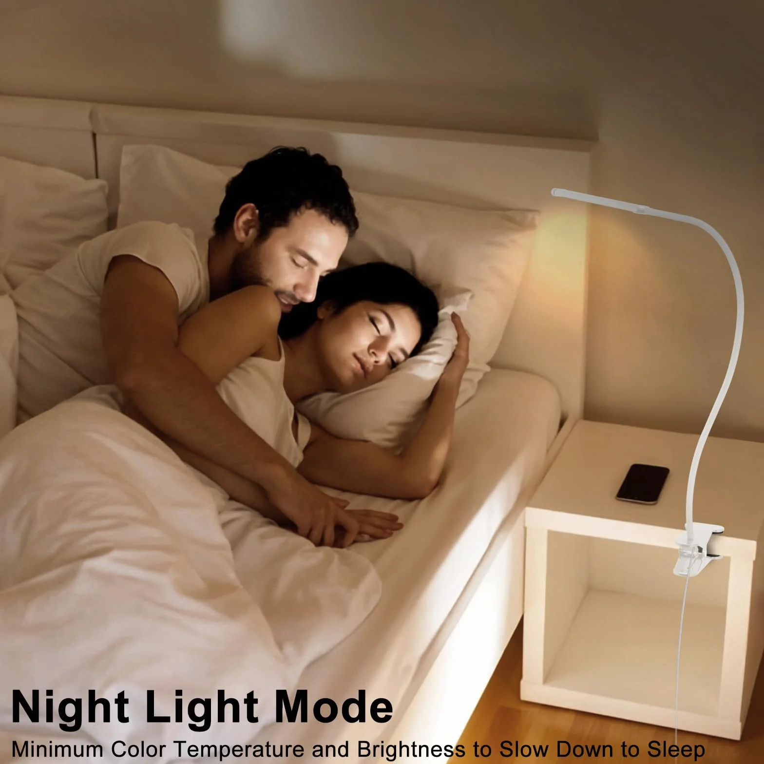 Mojimdo Lampka biurkowa 77 LED z pilotem 70CM 3 kolory 10 poziomów jasności 360° Elastyczna USB