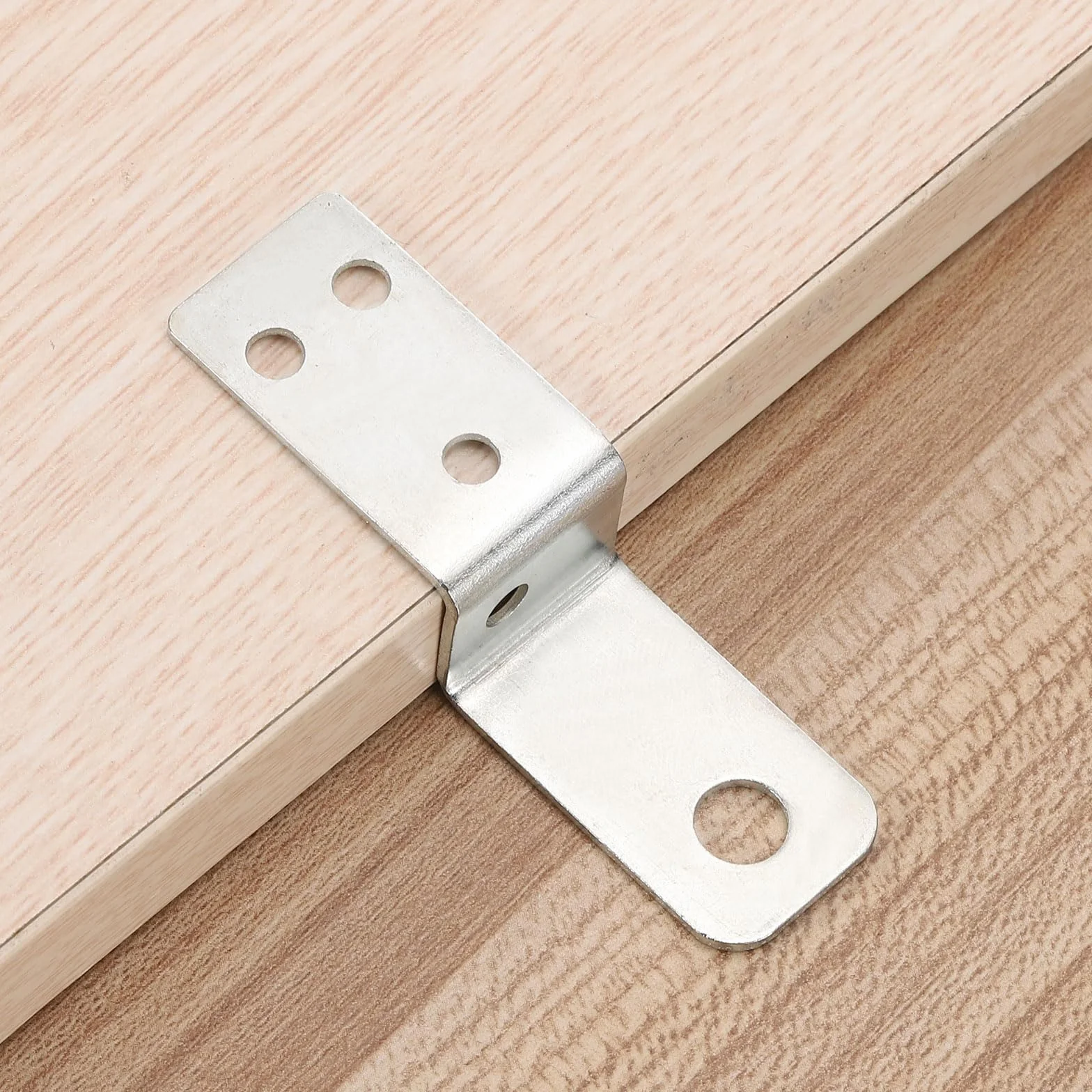 QUARKZMAN 10 sztuk Uchwyt narożny w kształcie litery Z, wspornik ramy do zdjęć o kącie prostym, wspornik półki, mocowanie mebli, srebrny