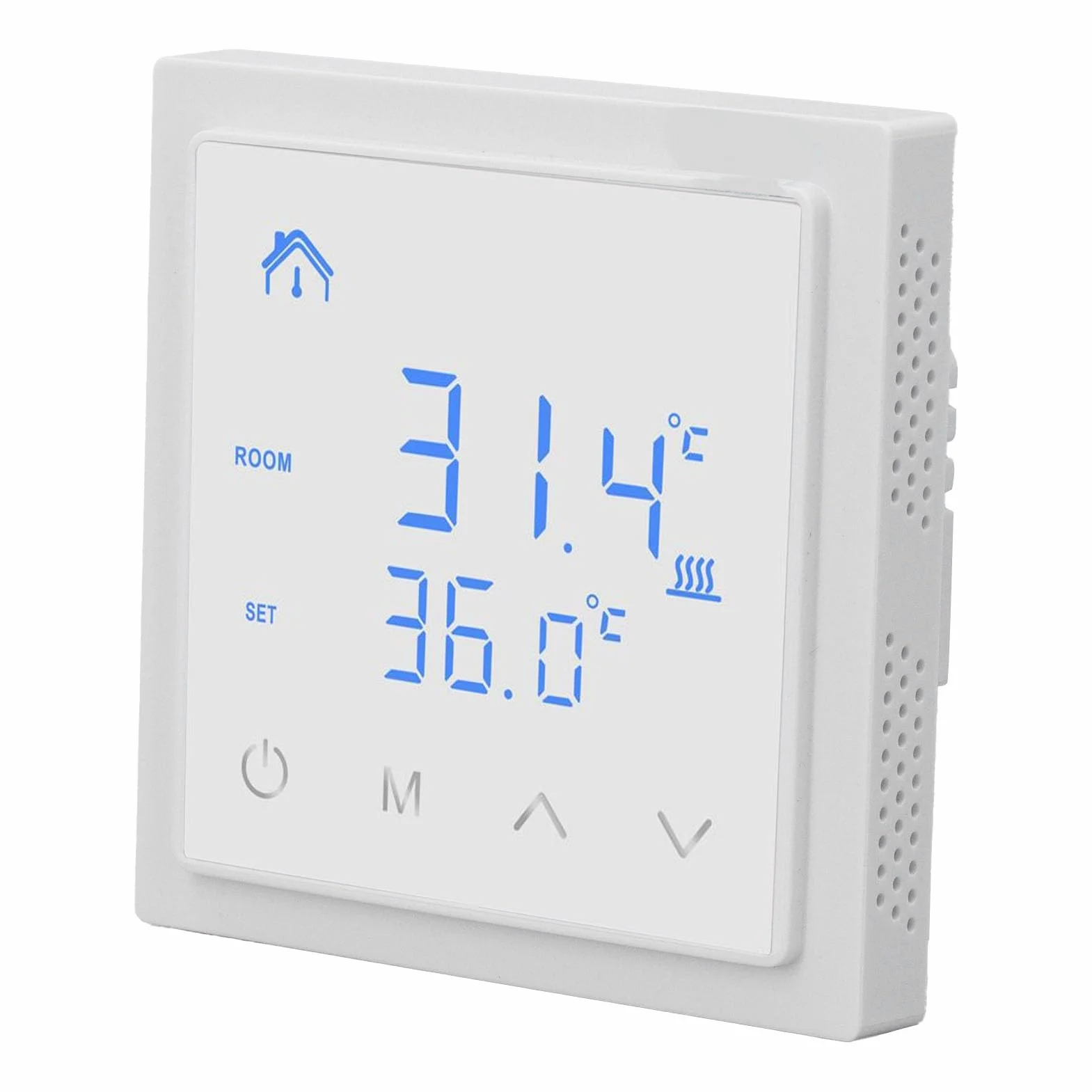 Elektryczny Licznik Ogrzewania Podłogowego Termostat 16A AC85V-250V Montowany na ścianie Inteligentny Termostat dla Domu Hotelu