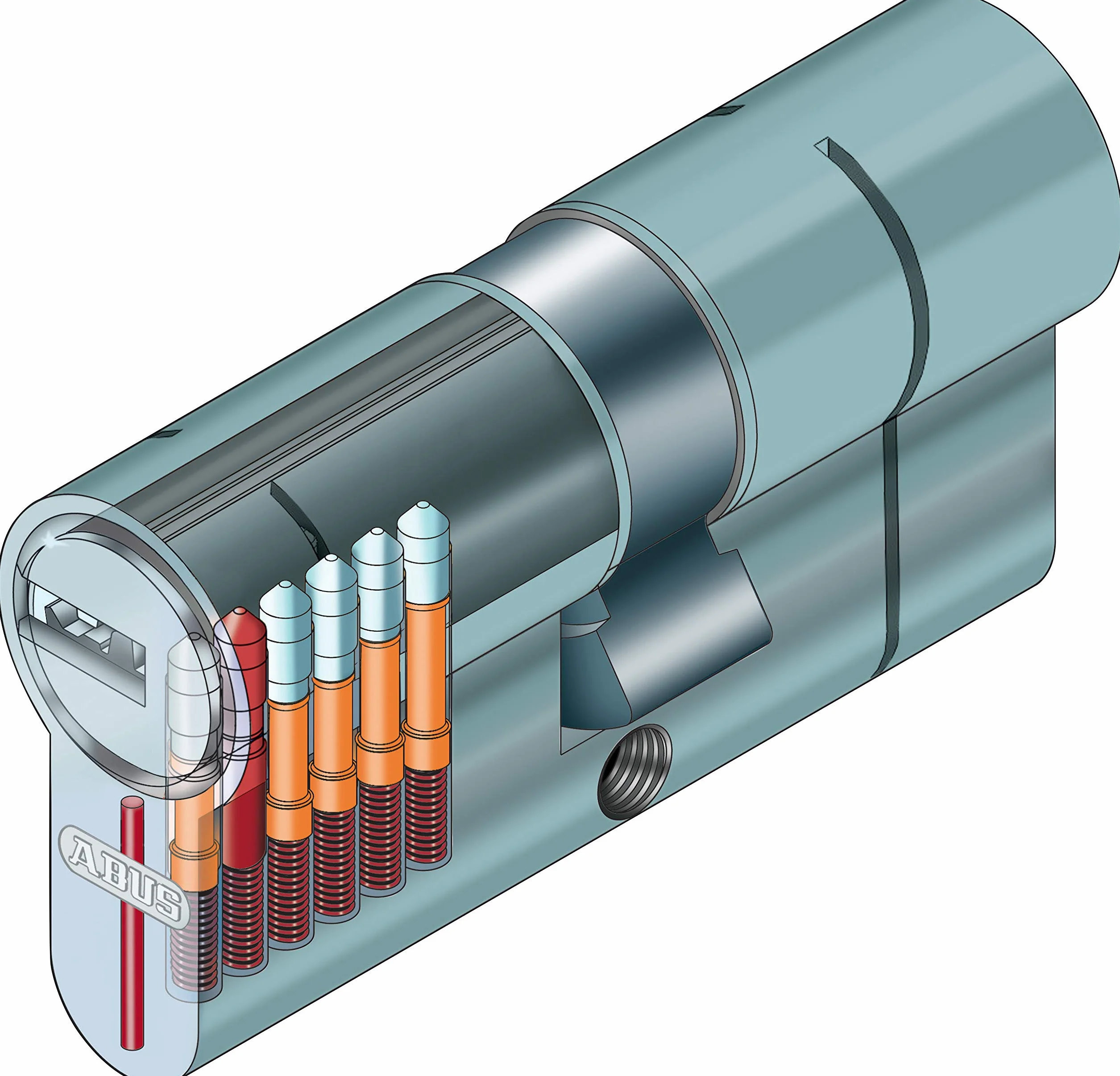 ABUS Podwójny cylinder D6PSN 40-40 mm Bkn, niklowany