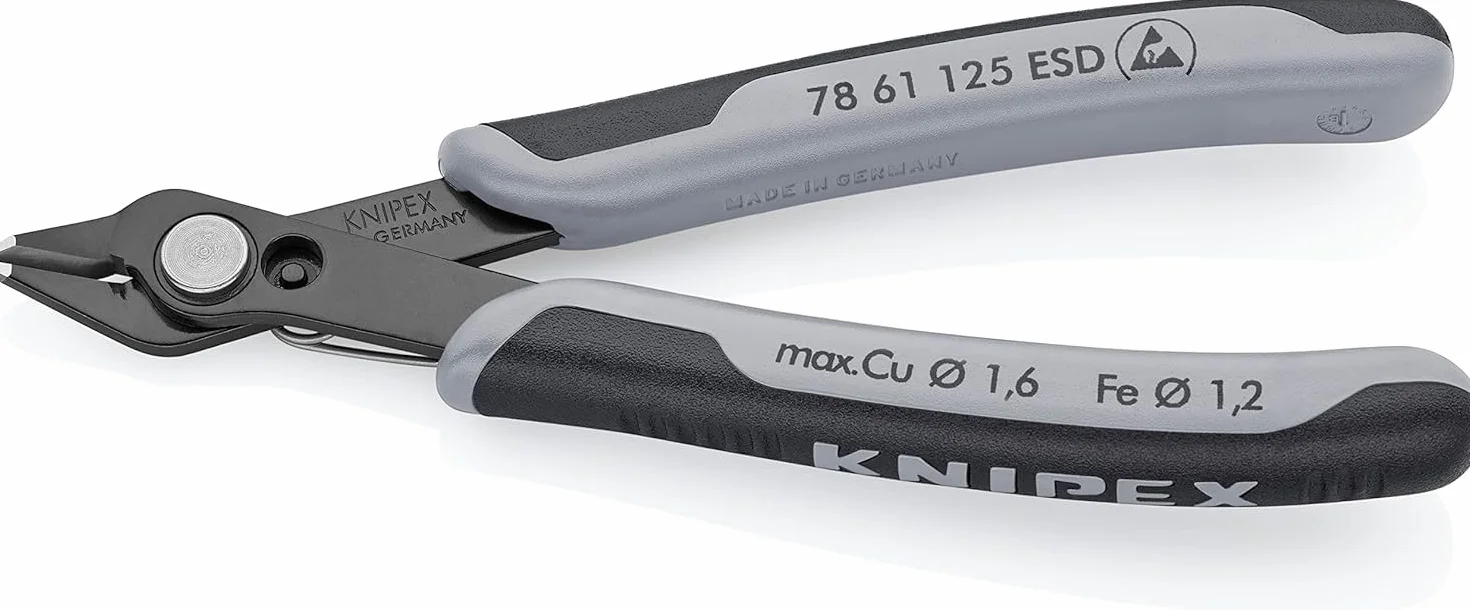 KNIPEX Elektronski Super Knips ESD z osłonkami wielokomponentowymi 125 mm, 78 61 125 ESD