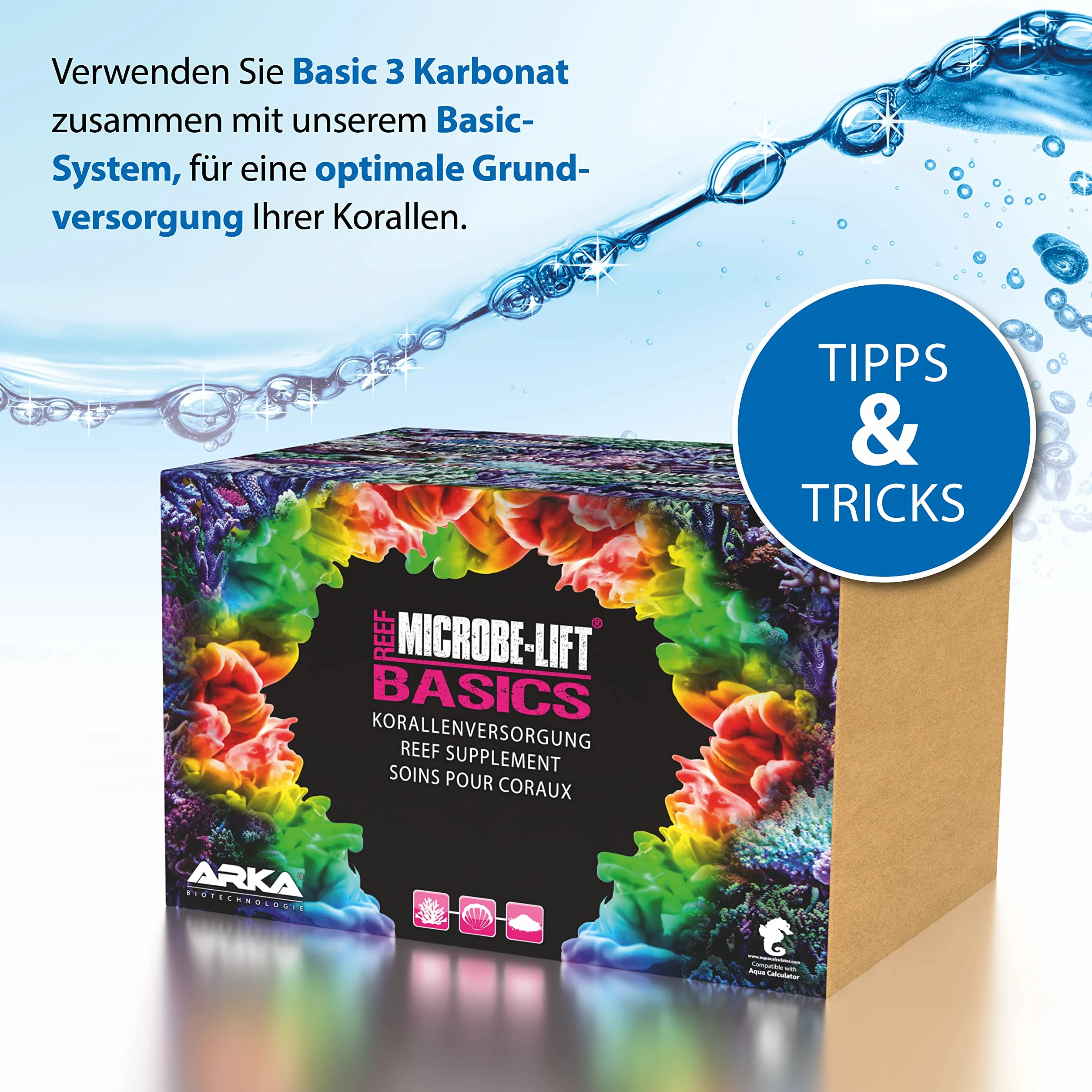 MICROBE-LIFT Basic 3 Carbonate – wysokowartościowy (KH) do każdego akwarium wody morskiej, bardzo wydajny, 1 kg