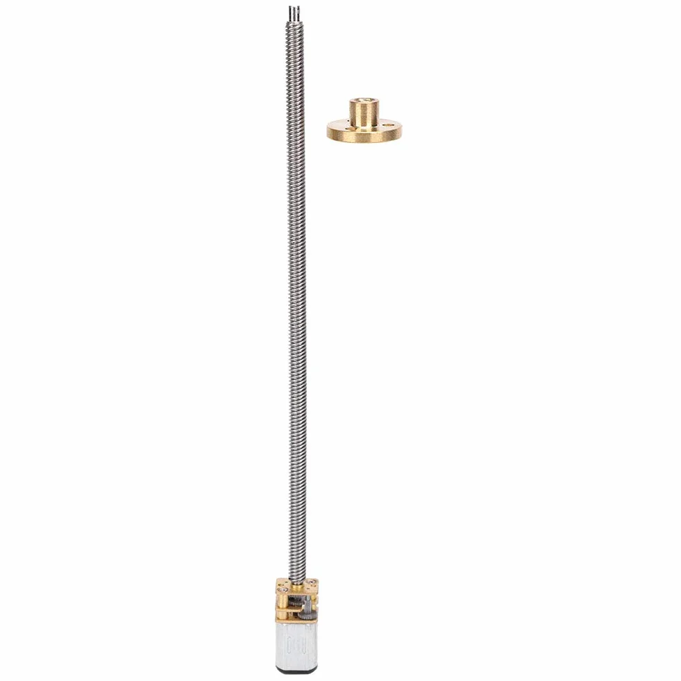 Walfront Skrzynia biegów DC T5 x 160 mm N20 dłuższy wał wyjściowy DC 6 V 60 RPM