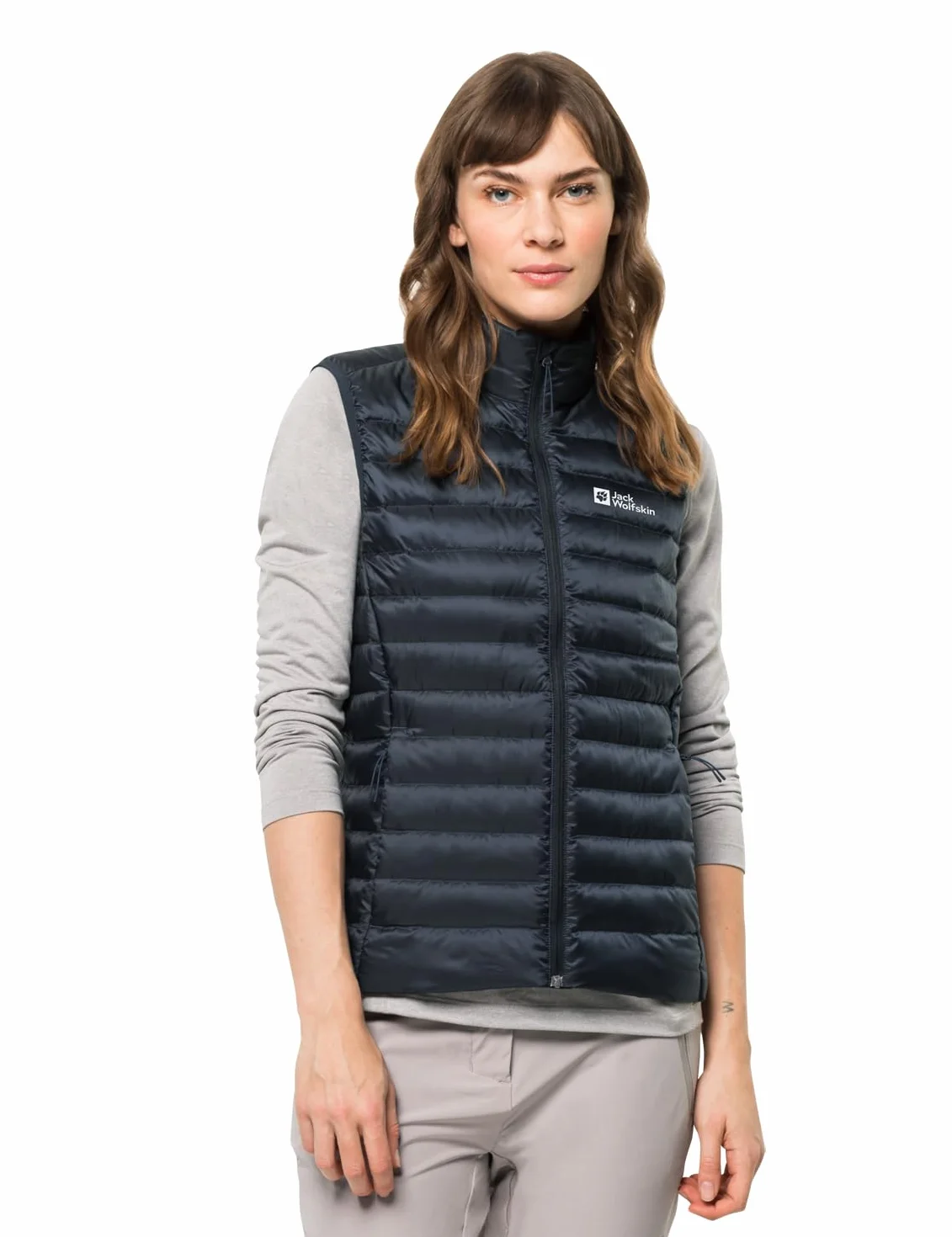Jack Wolfskin Kobiety Pack & Go Down Vest W Kamizelka, Night Blue, L