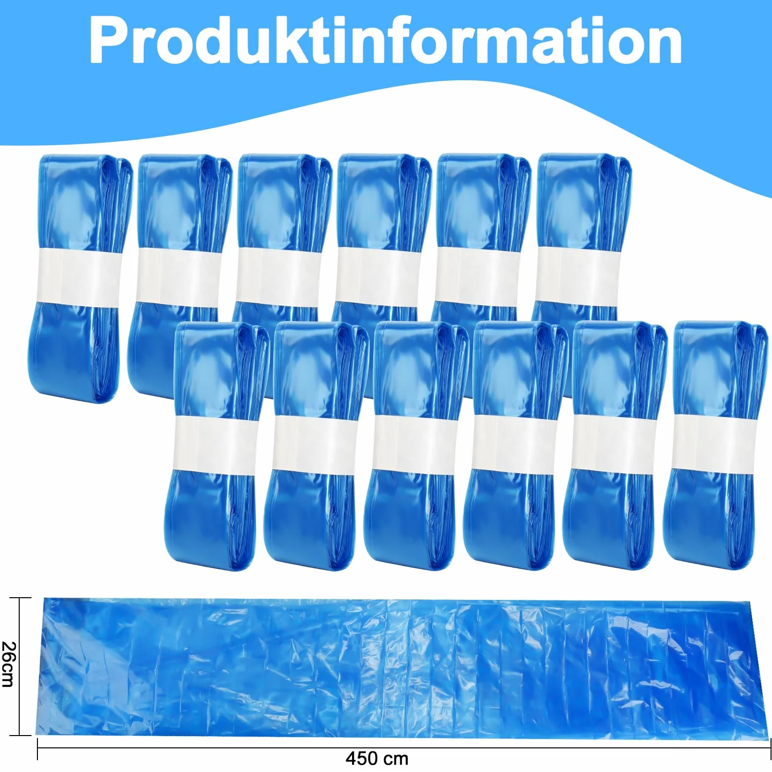 Opakowanie uzupełniające żwirek dla kotów, 12 sztuk pierścieni do folii uzupełniającej, worek do uzupełniania, kompatybilny z Litter Genie XL & LitterLocker