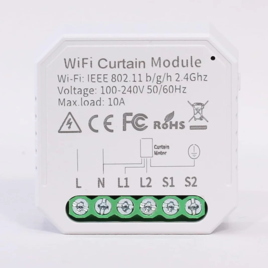 Inteligentny moduł przełącznika rolety WiFi z pilotem zdalnego sterowania do zasłon silnika/żaluzji, harmonogramów czasowych i timera Smart Smart Life/Tuya Smart, współpracuje z Alexa/Google Home