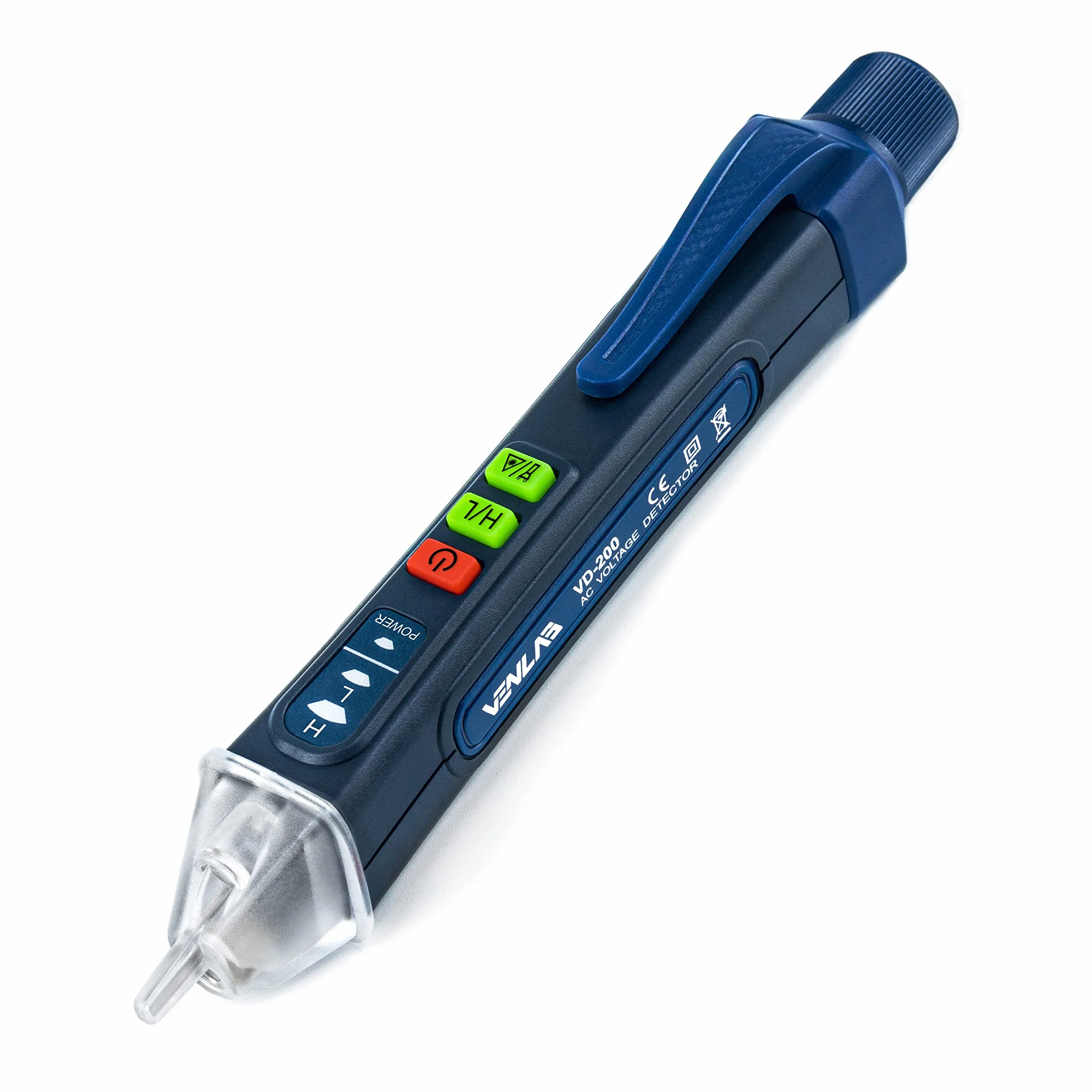 Bezkontaktowy Tester Napięcia AC NCV, 12/48–1000V Professional Tester elektryczny, Wskaźnik LED z Alarmem Dźwiękowym i Świetlnym, Latarka, Detekcja Linii Fazowej i Neutralnej