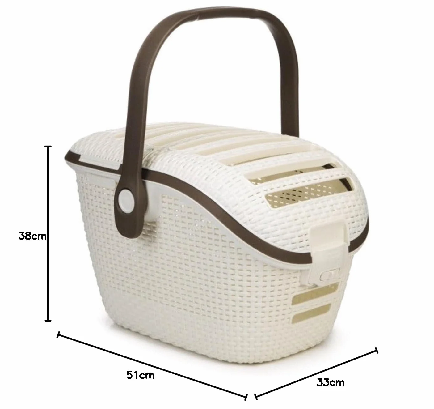 Curver Pudełko transportowe dla zwierząt domowych dł.: 51 cm szer.: 38 cm wys.: 33 cm białe