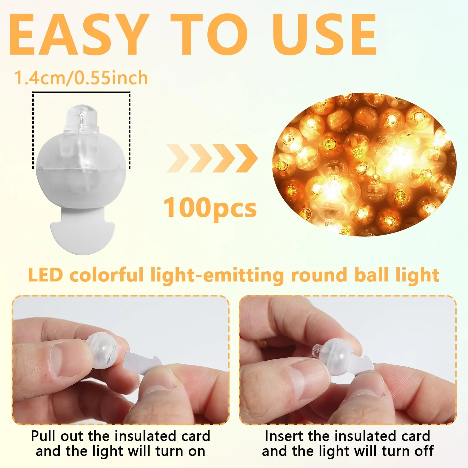 Lampki LED do balonów, mini balony LED, ciepła biel, dekoracja na imprezę