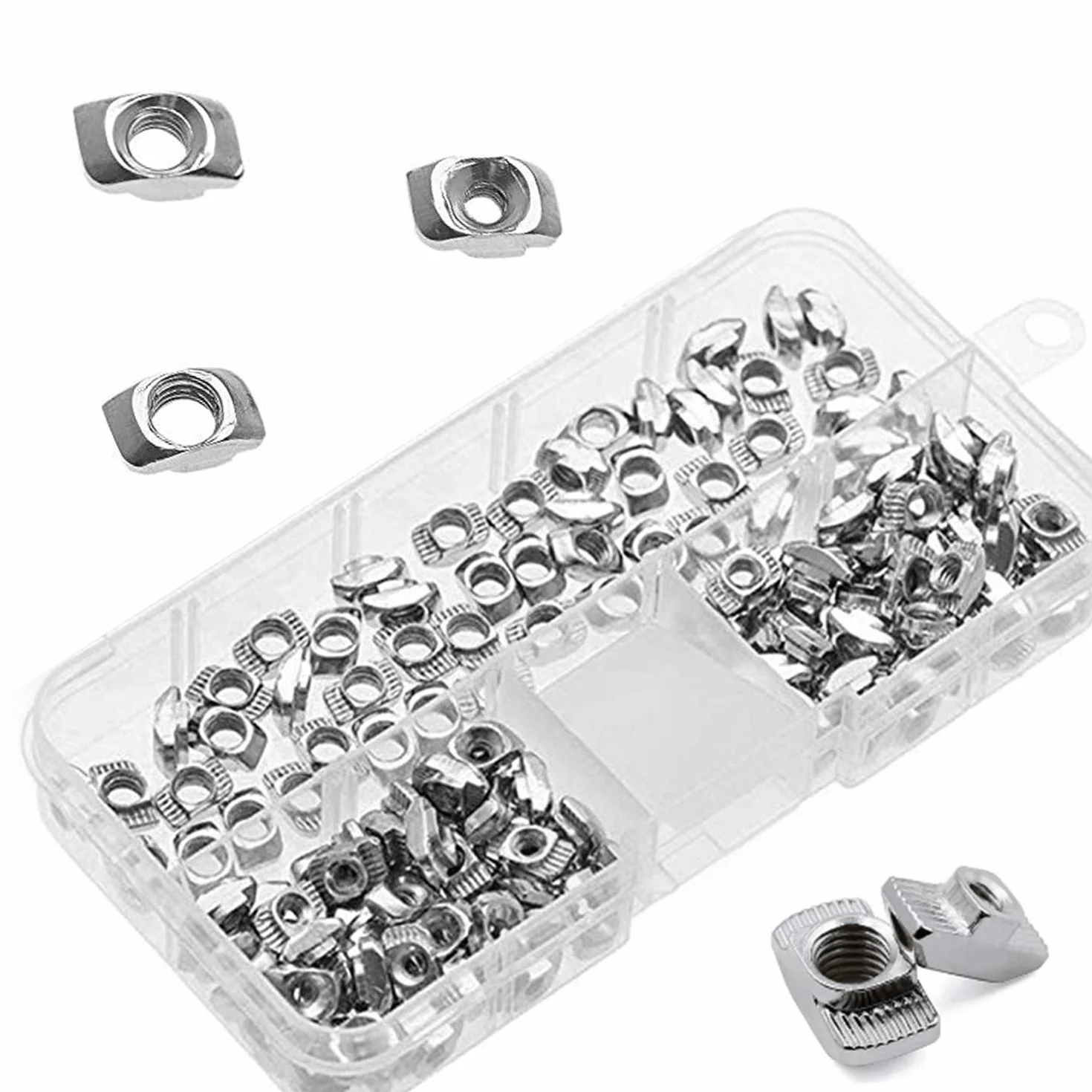 YouU Nakrętki T M3/M4/M5 T-Nut nakrętki, mocowanie ze stali węglowej, ocynkowane do europejskiego standardu aluminiowego do wytłaczania