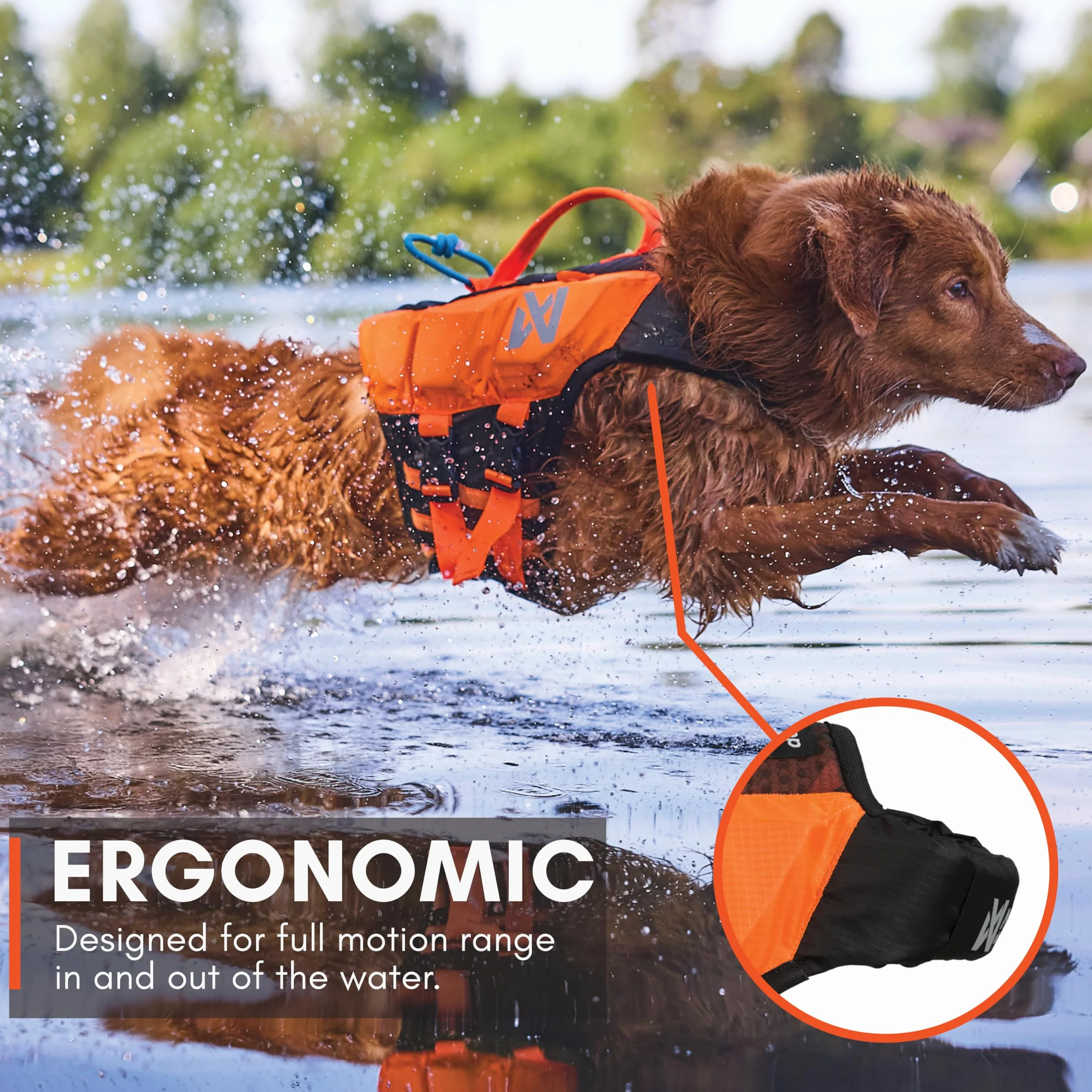 Non-stop Dogwear Kamizelka ratunkowa Protector (czarny/pomarańczowy, 2)
