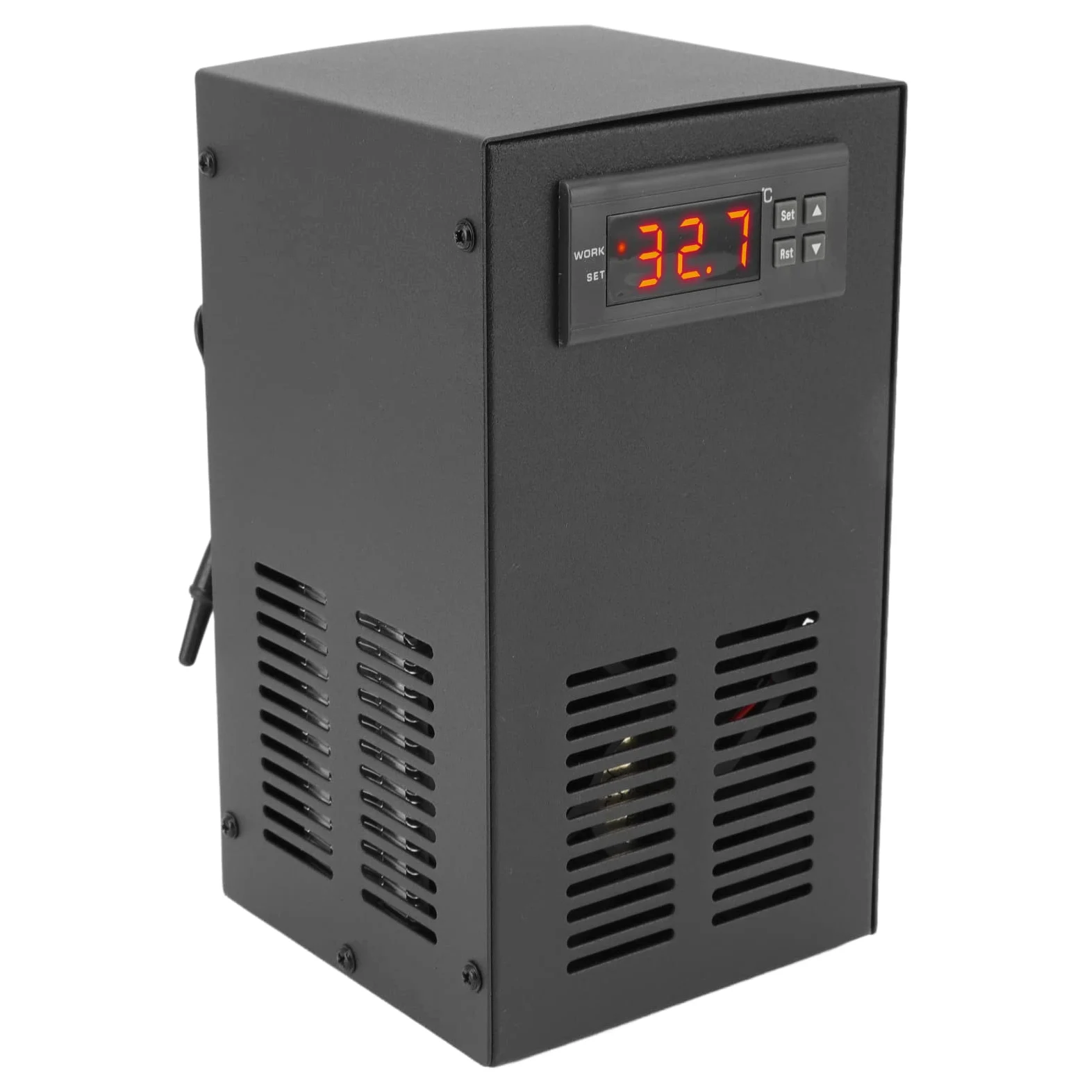 Grzałka do Akwarium Agregat Chłodniczy do Wody W Akwarium Układ Chłodzenia 120 W Automatyczny Termostat Wyświetlacz Temperatury Zbiornika Wody Słodkiej i Morskiej (Wtyczka UE 100-240 V)