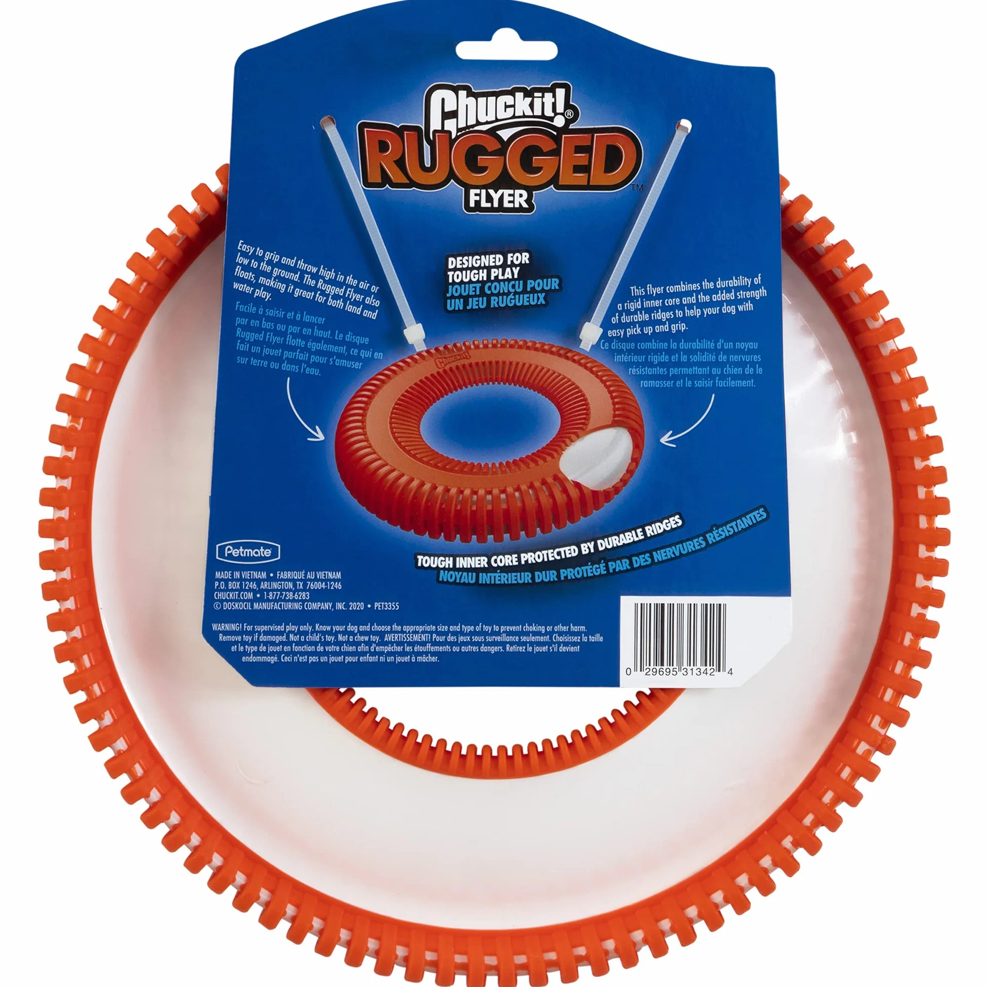 Chuckit! Wytrzymała ulotka zabawka dla psa frisbee rzut i przynieś zabawka przeciąganie liny latający rzut zabawka dla psów