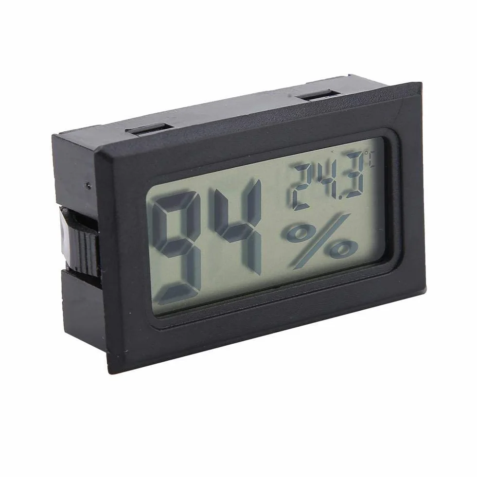 Cyfrowy miernik wilgotności, bezprzewodowy termometr pokojowy YS-11 z wyświetlaczem LCD, mini higrometr do wiwariów gadów, dom/biuro i szklarnia