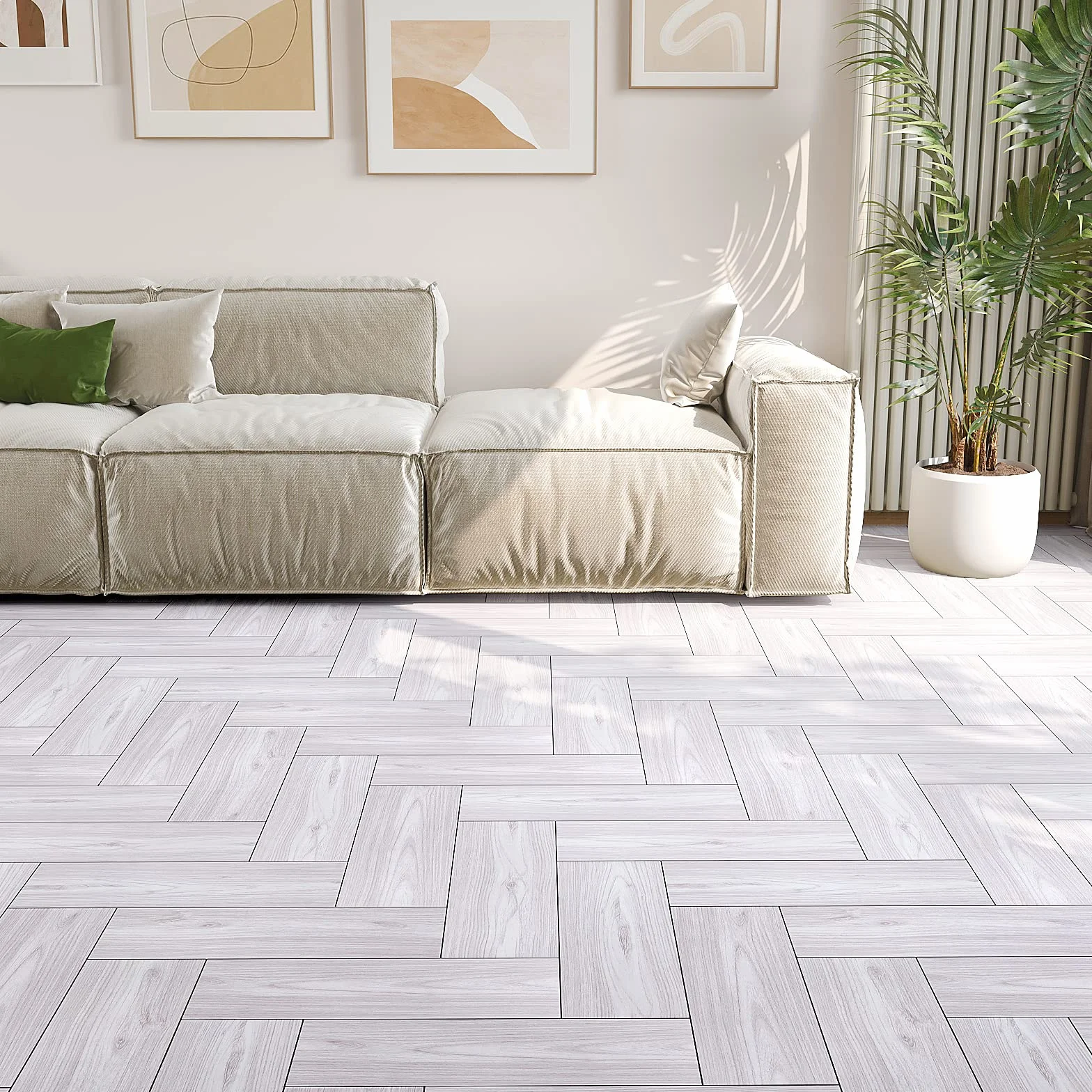 VEELIKE PVC Klej Podłoga Efekt Drewna Płytki Naklejki Wodoodporne 90cm×15cm 12 Sztuk