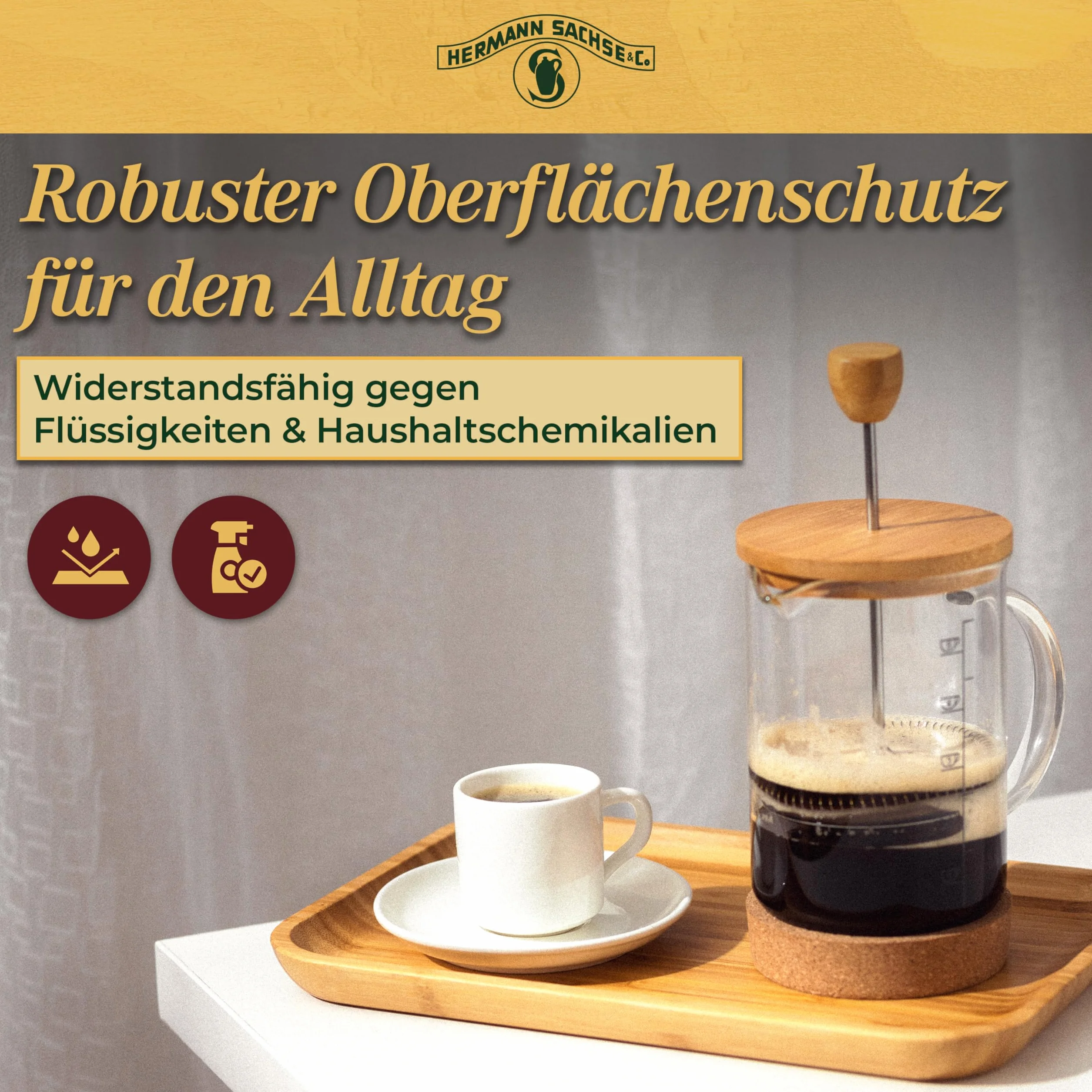 Hermann Sachse Olej woskowy bezbarwny 250ml 2w1 do drewna ochronny