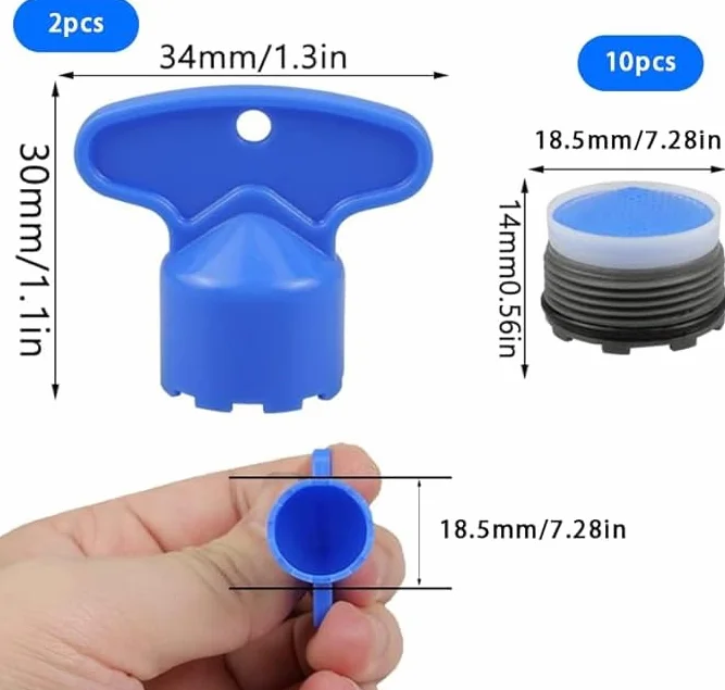 18,5 mm Aerator do kranu 10 sztuk filtrów do zlewu Aerator z 2 przyciskami do aeratora oszczędzania wody filtr przeciwbryzgowy do kranu do łazienki kuchni