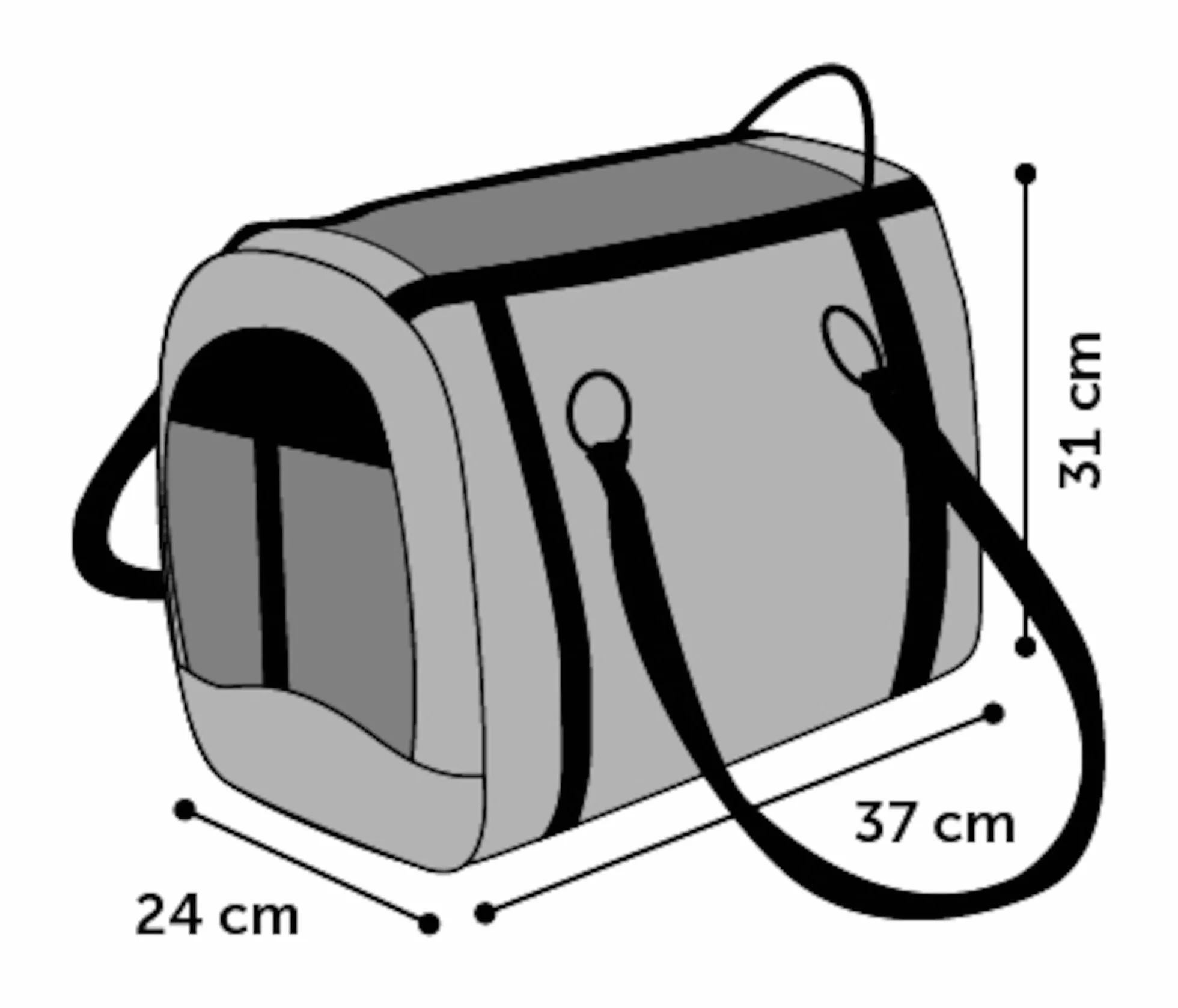 Flamingo F Torba transportowa CILOU 1 Brązowy 37X24X31CM