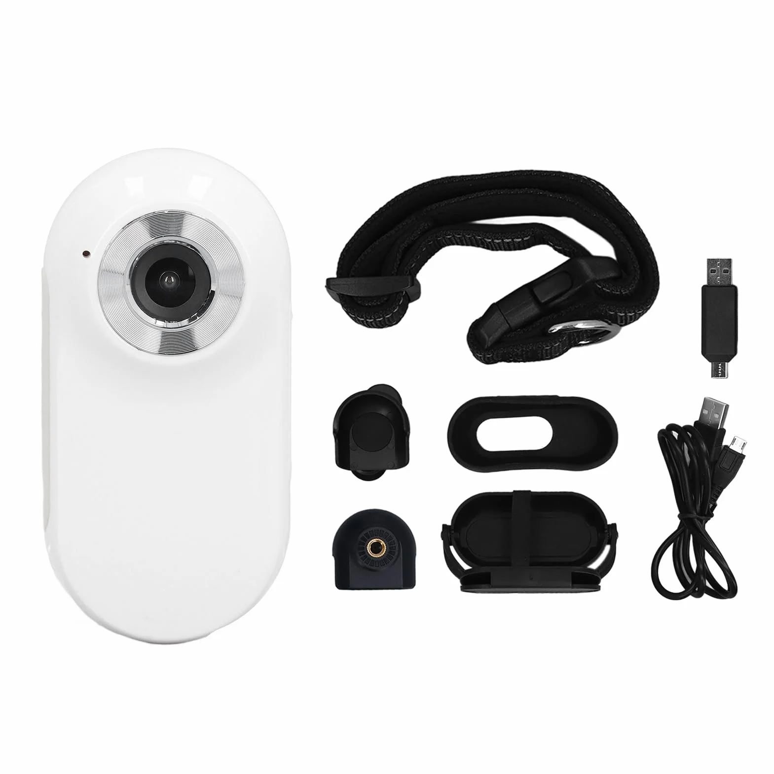 Kamera z obrożą dla Kota, Obroża z Lokalizatorem Psa HD 1080P, Mini Kamera Akcji do Nagrywania Wideo Wewnątrz i na Zewnątrz, Nie Wymaga Wi-Fi, Artykuły dla Zwierząt (WHITE)