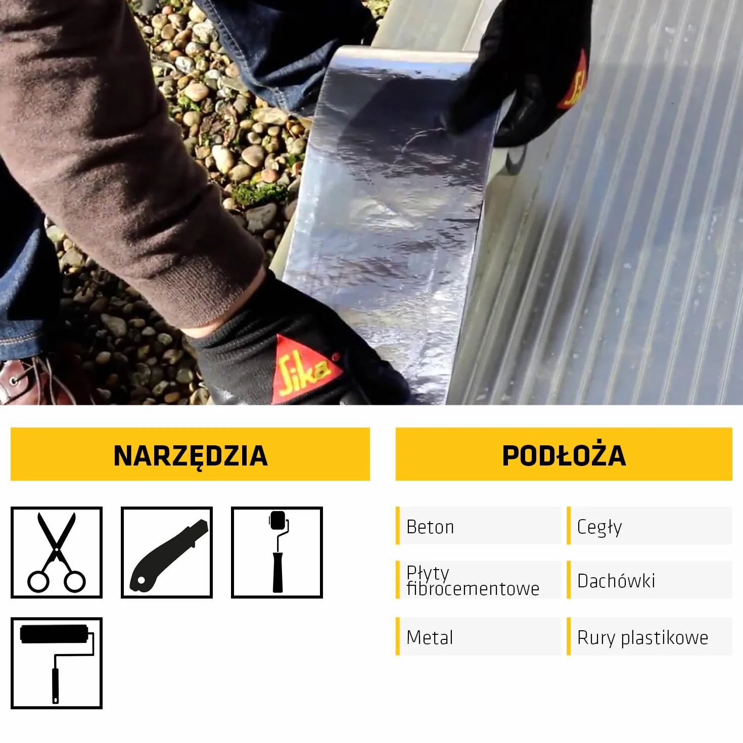 Sika MultiSeal szara taśma uszczelniająca bitumiczna samoprzylepna 3 m x 100 mm odporna na UV