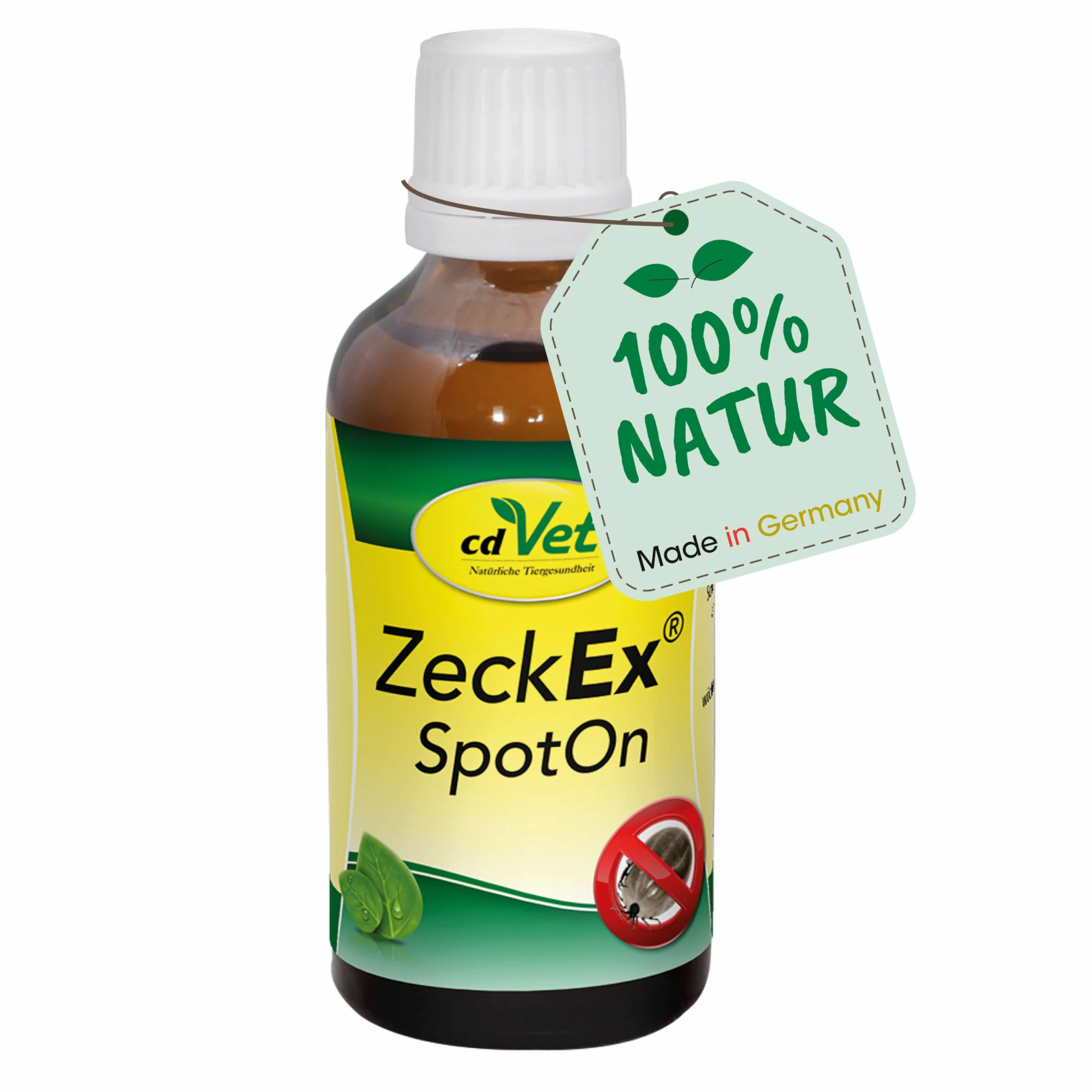 cdVet Naturprodukte TickEx SpotOn 50 ml – ochrona przed pchłami, roztoczami, szkodnikami, owadami, wyjątkowa długotrwała ochrona – składniki ziołowe – 50 ml